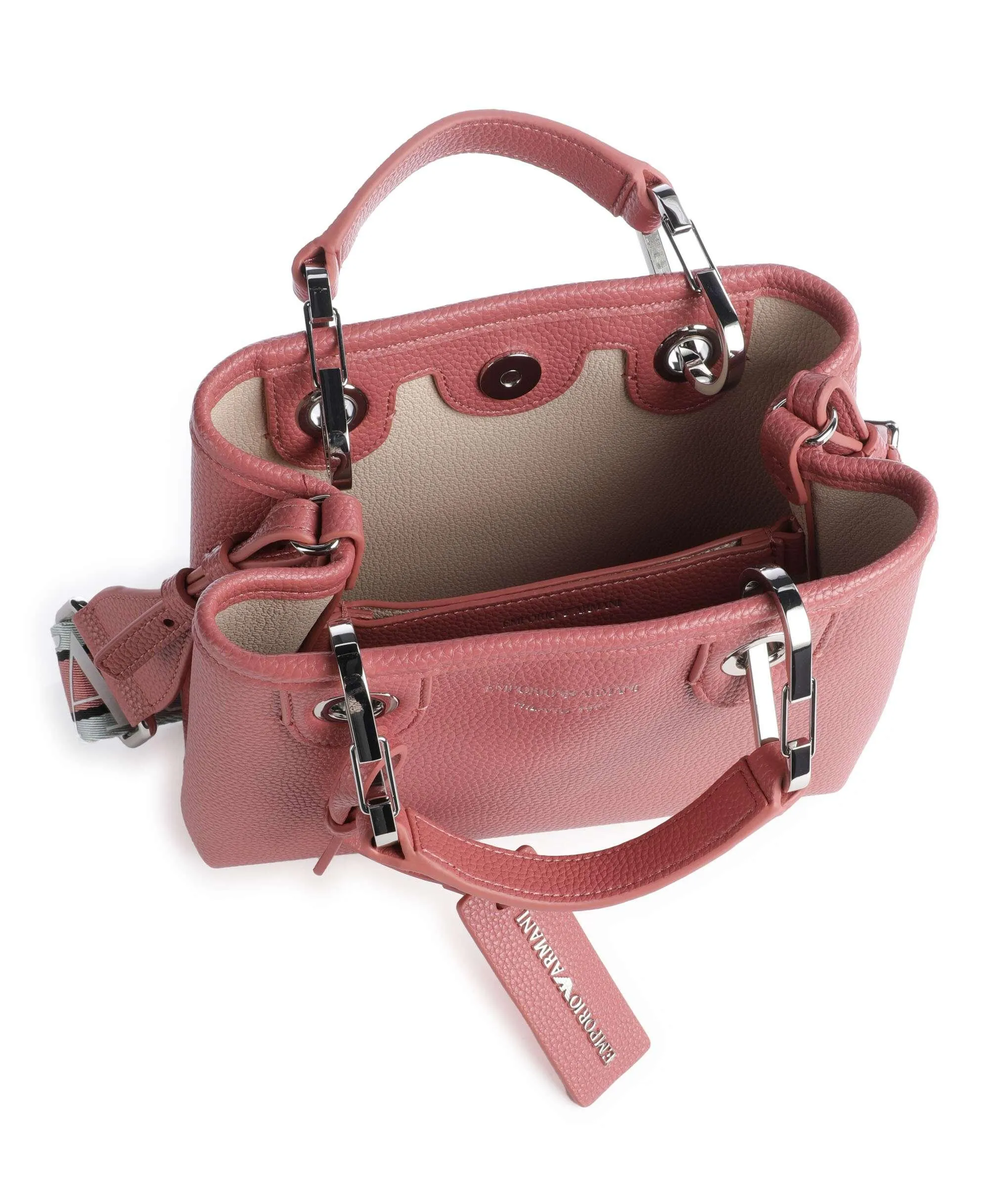  Emporio Armani My EA Borsa a mano pelle sintetica corallo  