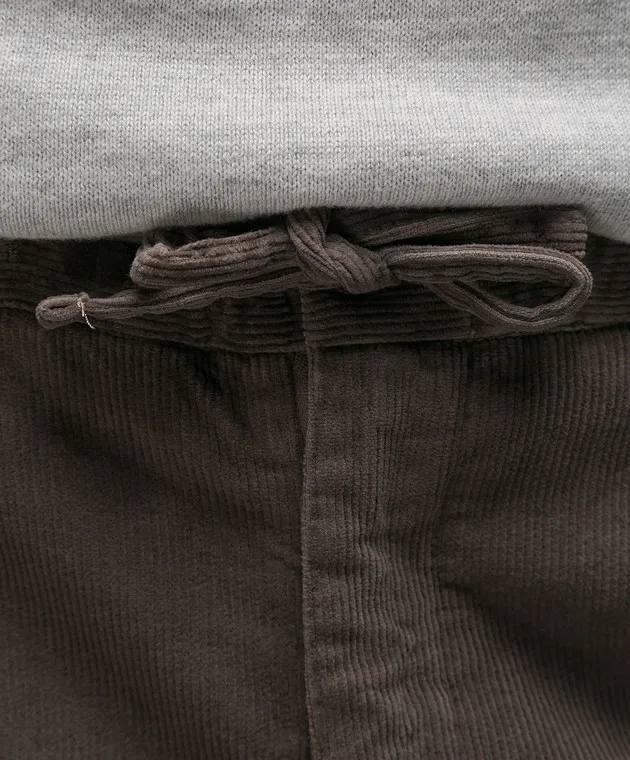 Enrico Mandelli Pantaloni in velluto color kaki GYM02B5218