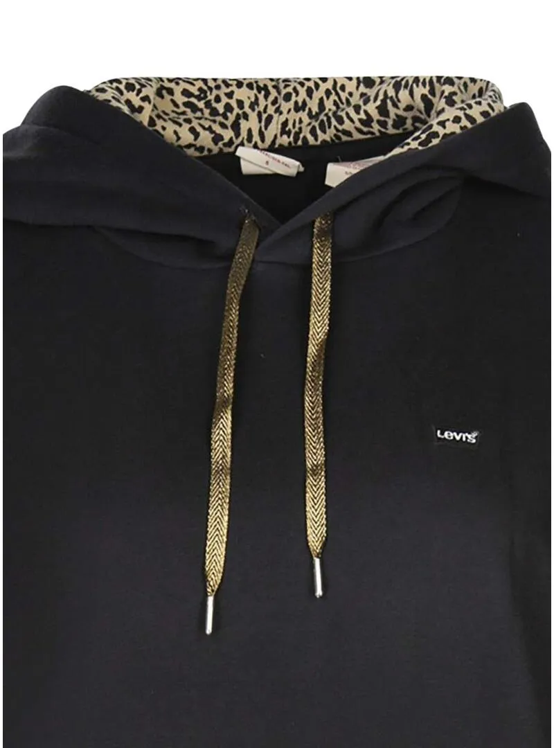 Felpa Levi's Mosaic Animal Nero per Donna