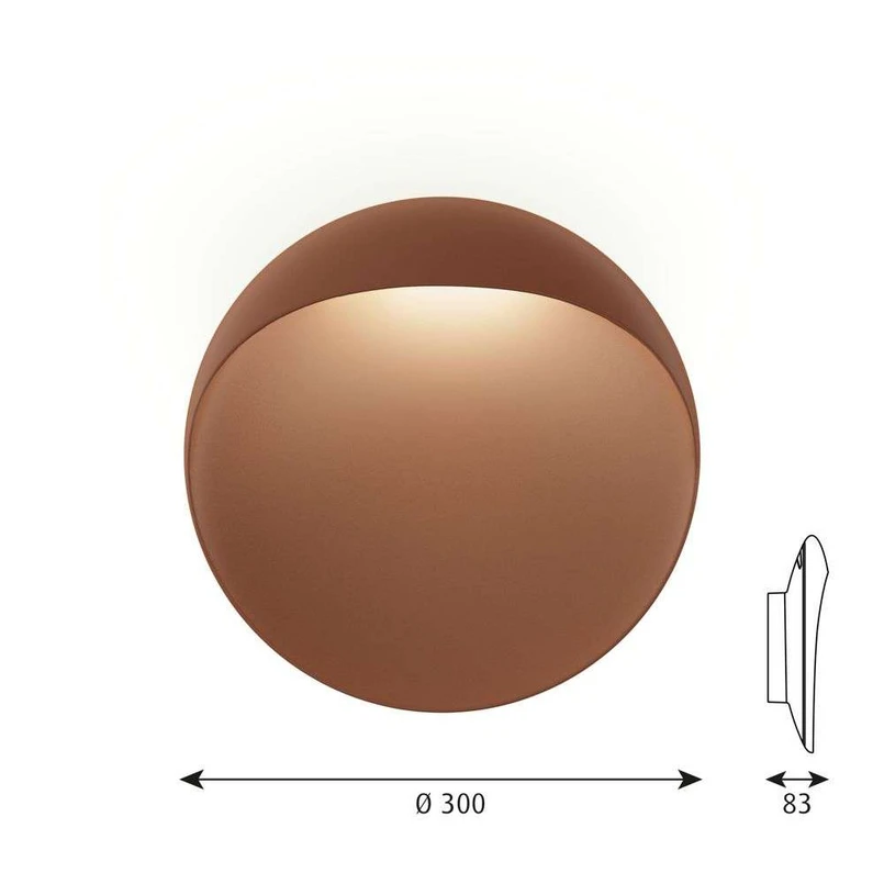 Flindt Applique da Parete Ø300 2700K Corten - Louis Poulsen | Acquista online