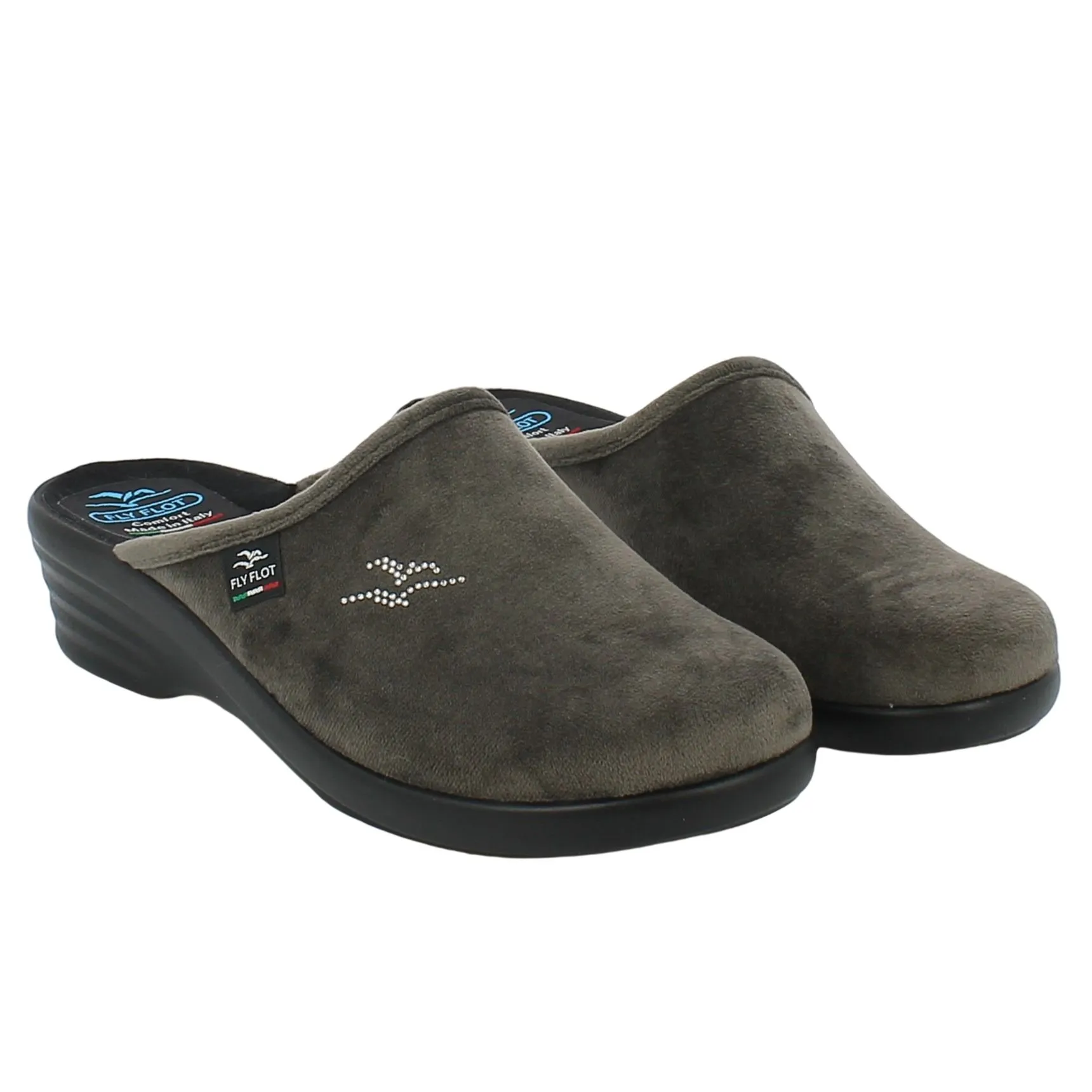 Fly Flot  Ciabatta chiusa rovere con zeppa 
