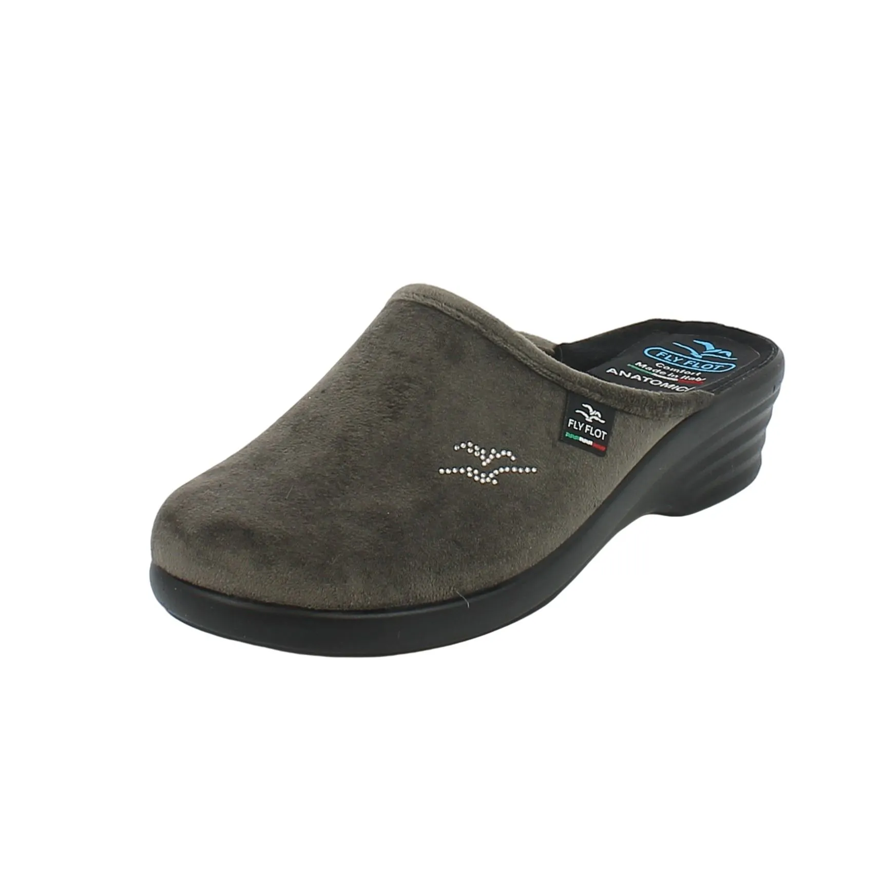 Fly Flot  Ciabatta chiusa rovere con zeppa 