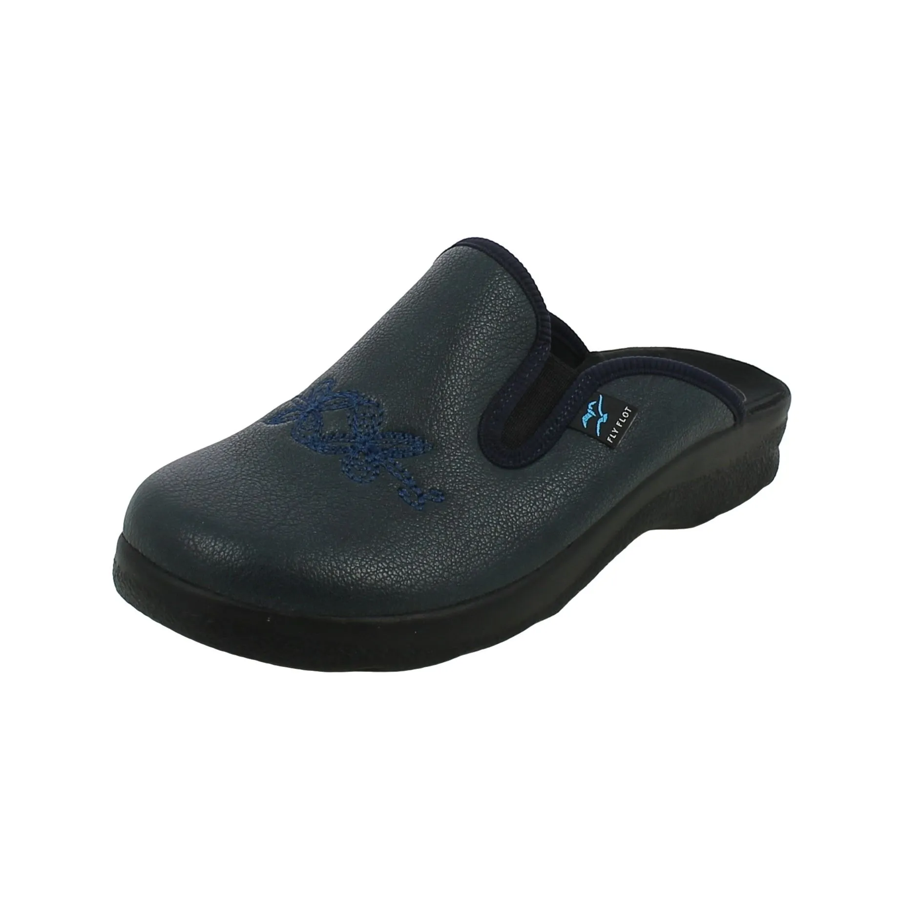Fly Flot  Ciabatta Landiona in Ecopelle Blu 