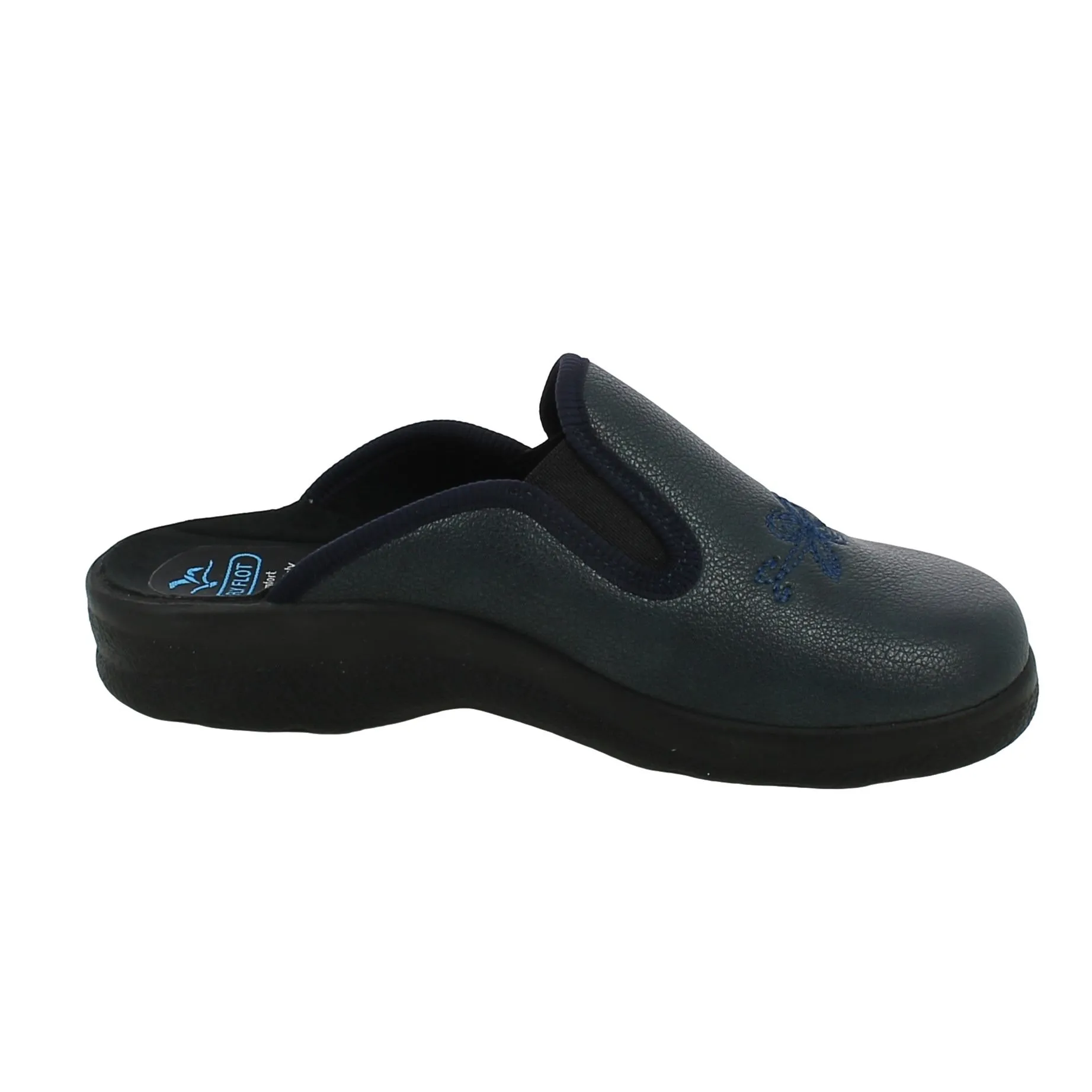 Fly Flot  Ciabatta Landiona in Ecopelle Blu 