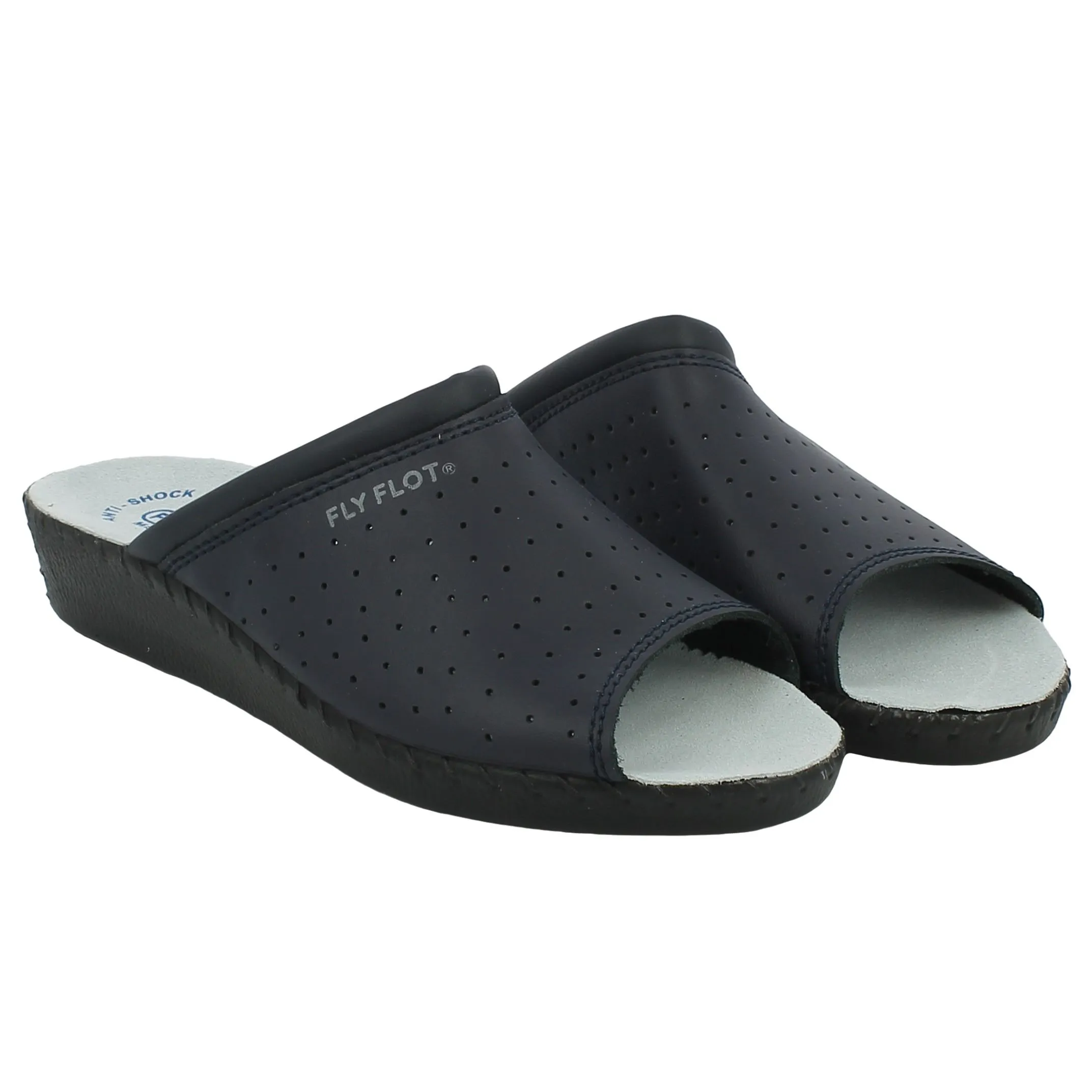 Fly Flot  Ciabatta spuntata blu traforata 