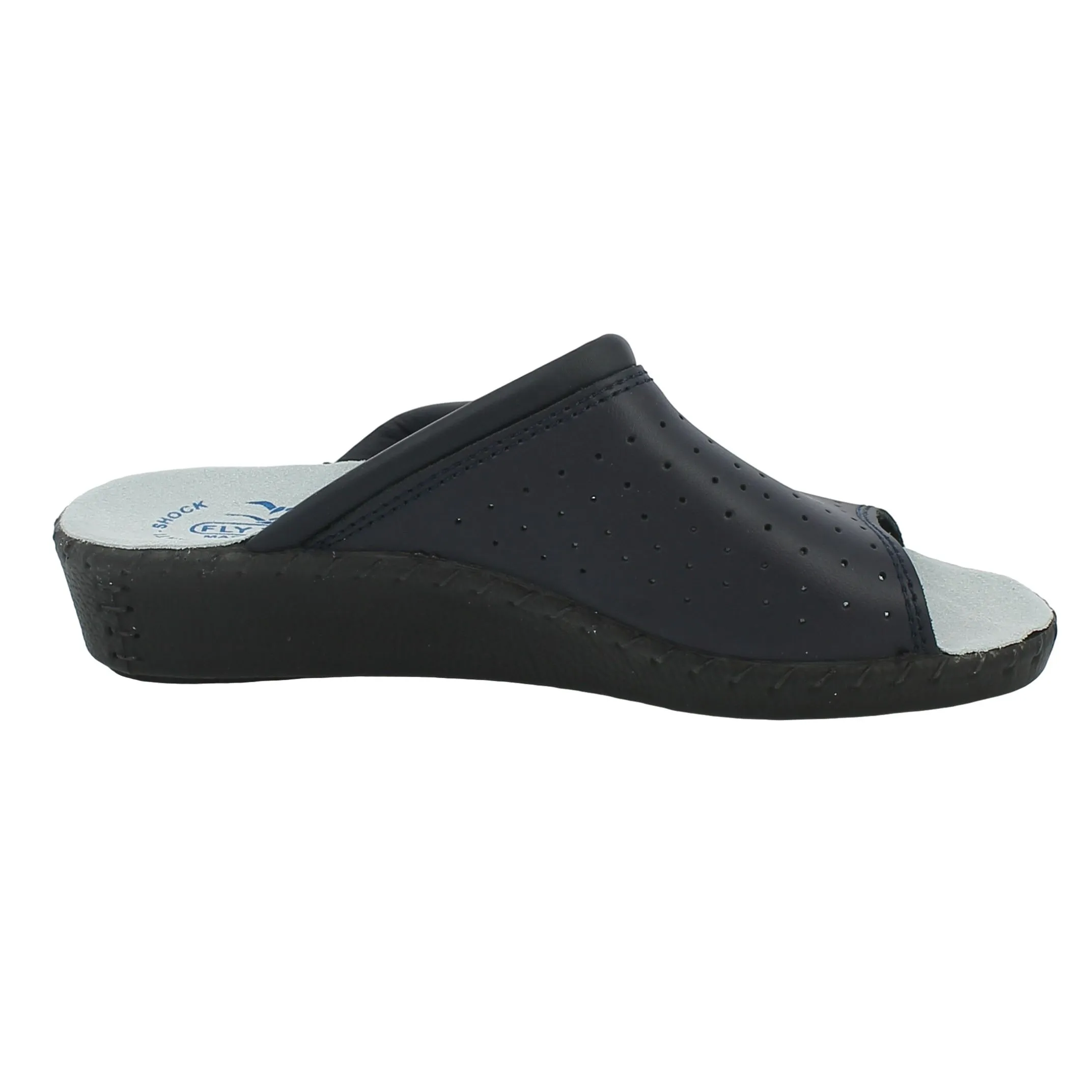 Fly Flot  Ciabatta spuntata blu traforata 