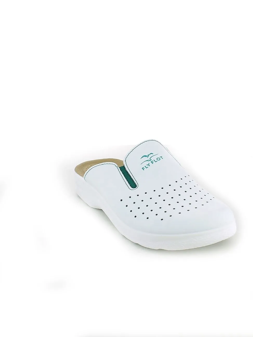 Fly Flot  Ciabatta Traforata Bianca con Elastici 