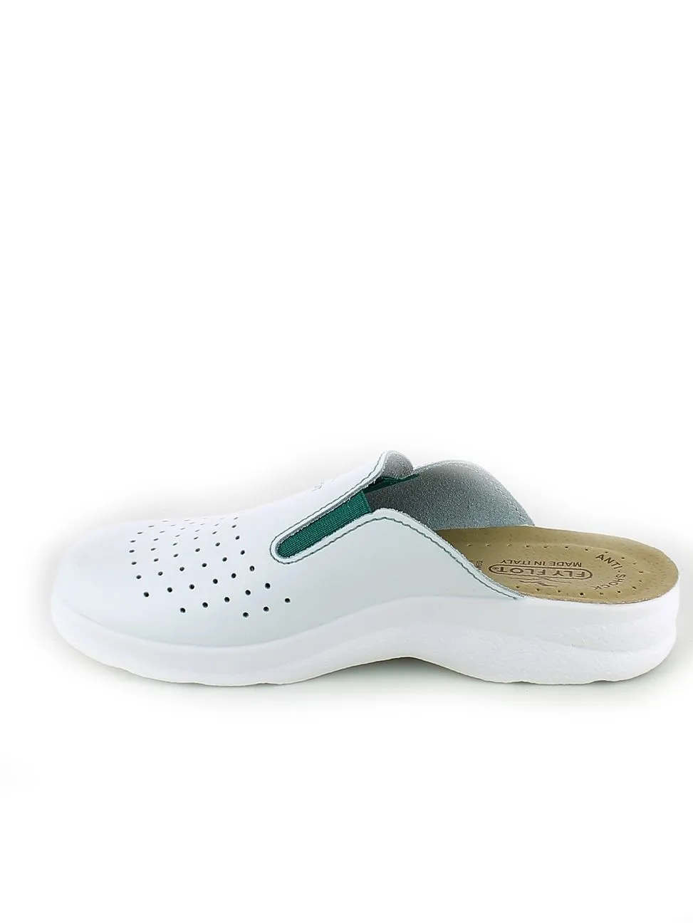 Fly Flot  Ciabatta Traforata Bianca con Elastici 
