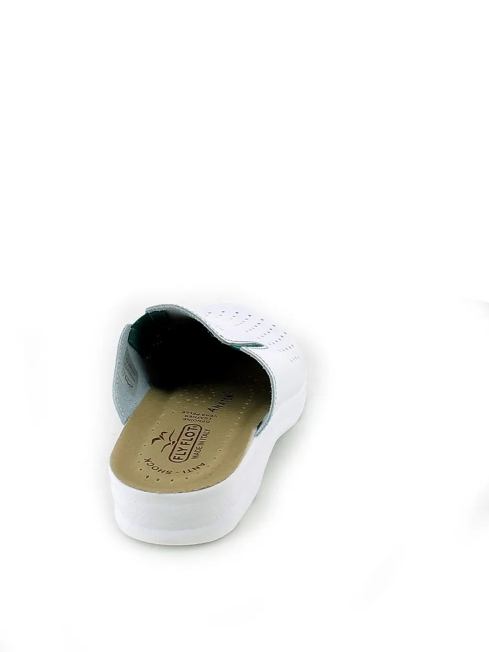 Fly Flot  Ciabatta Traforata Bianca con Elastici 