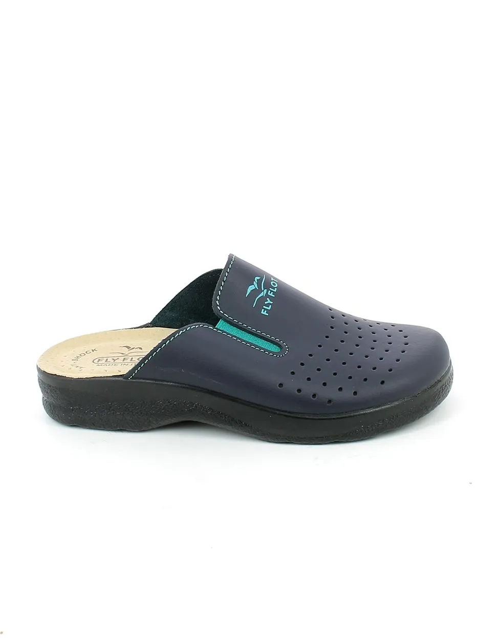 Fly Flot  Ciabatta Traforata Blu con Elastici 