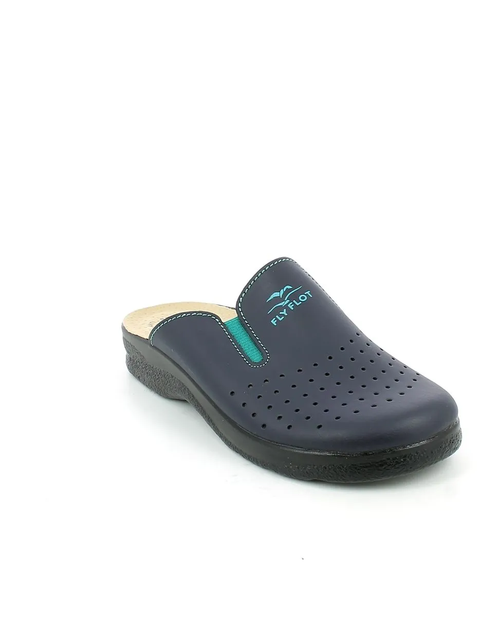 Fly Flot  Ciabatta Traforata Blu con Elastici 