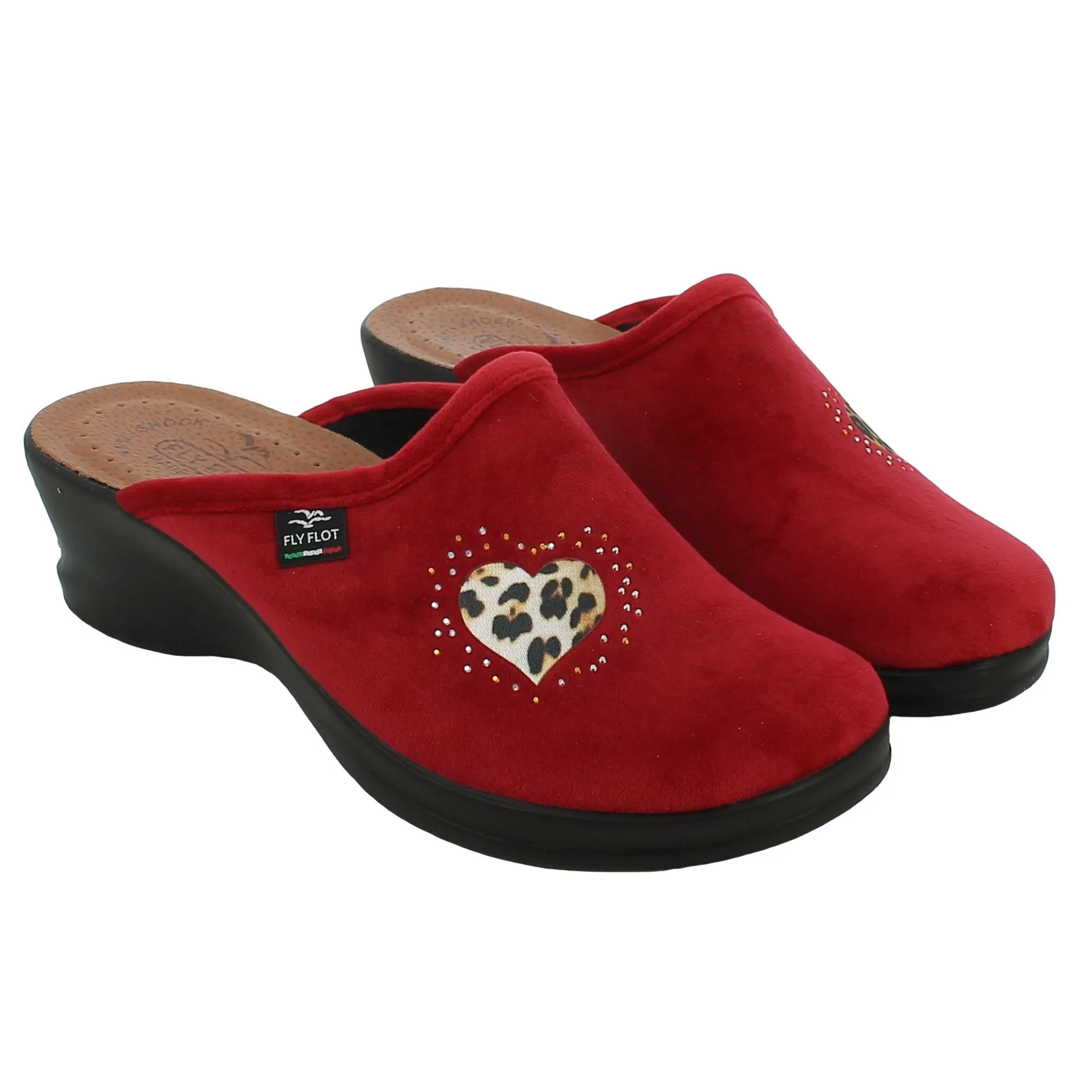 Fly Flot  Ciabatte da Casa Donna Flyflot Rosse con Tacco 5 