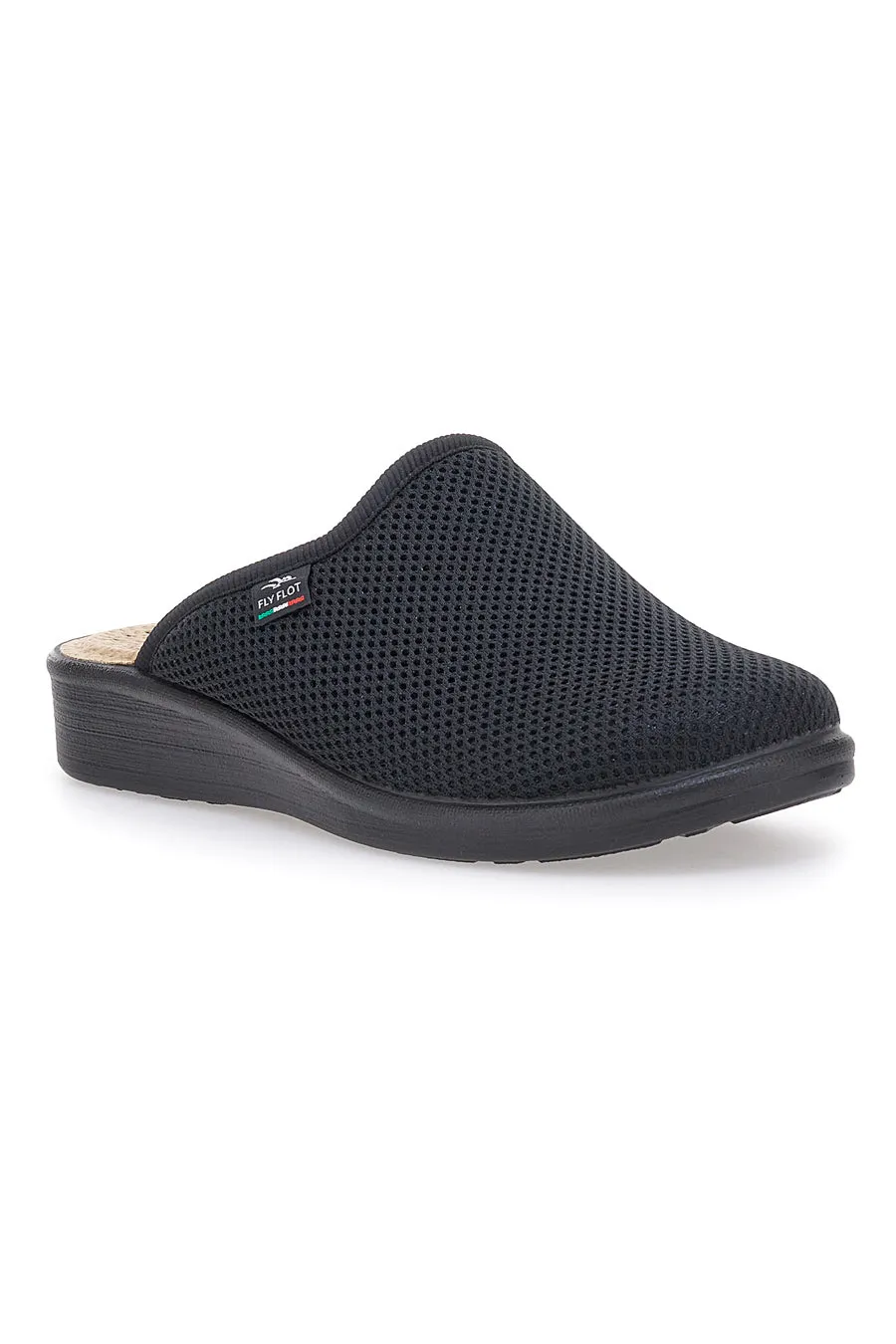   FLY FLOT Ciabatte Nere Con Plantare in pelle Made In Italy Fly Flot 83368