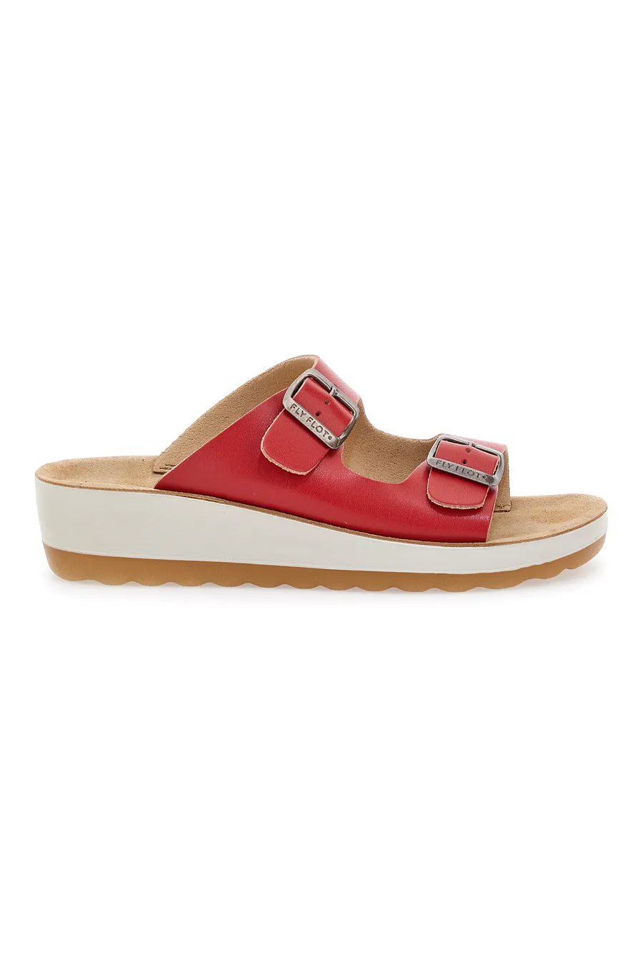   FLY FLOT Ciabatte Rosse Con Fibbie Fly Flot 42642