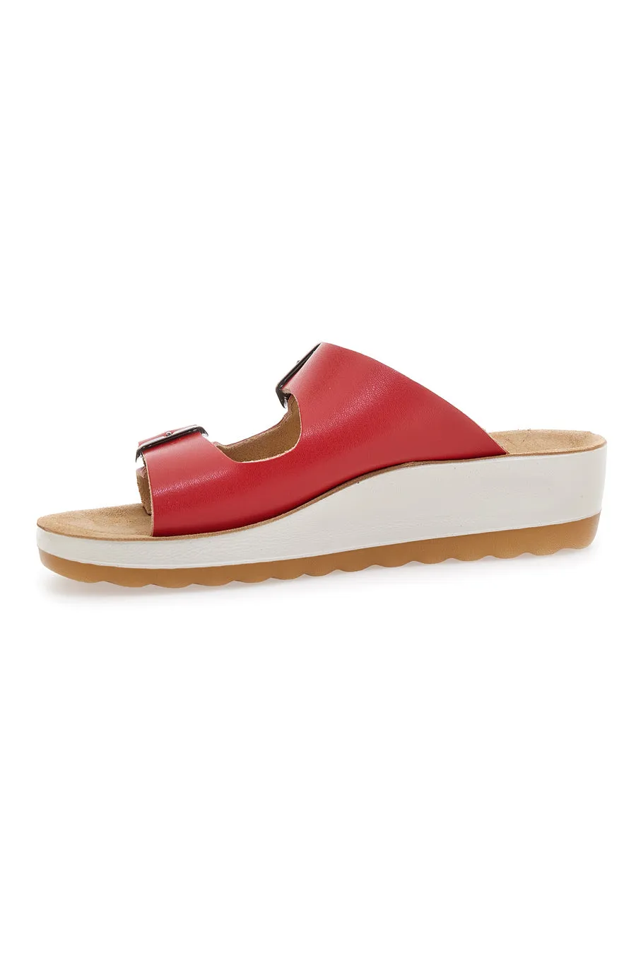   FLY FLOT Ciabatte Rosse Con Fibbie Fly Flot 42642