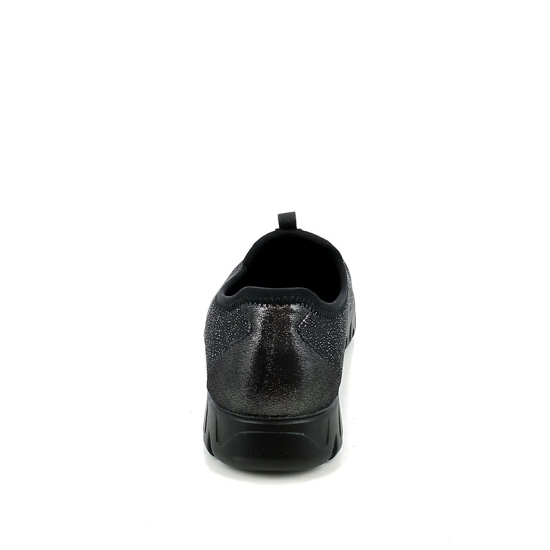 Fly Flot  Pantofola elasticizzata in Glitter Nero 