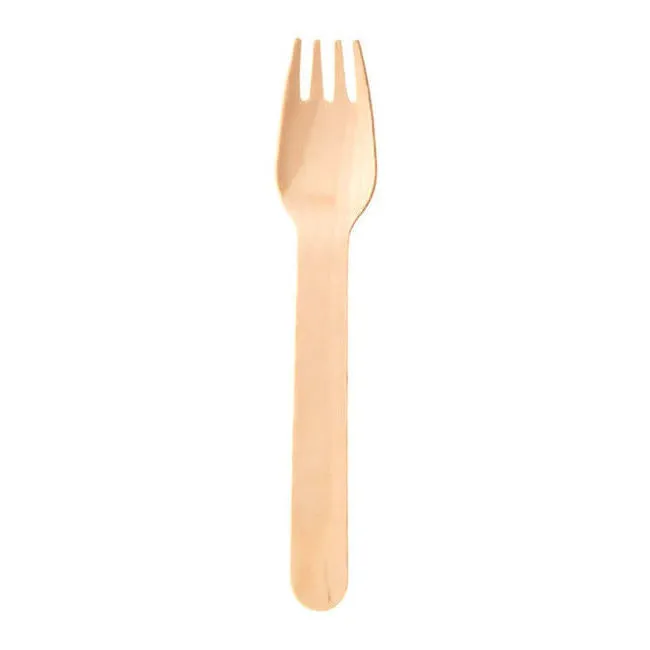 Forchette di legno da 16 cm - 8 unità