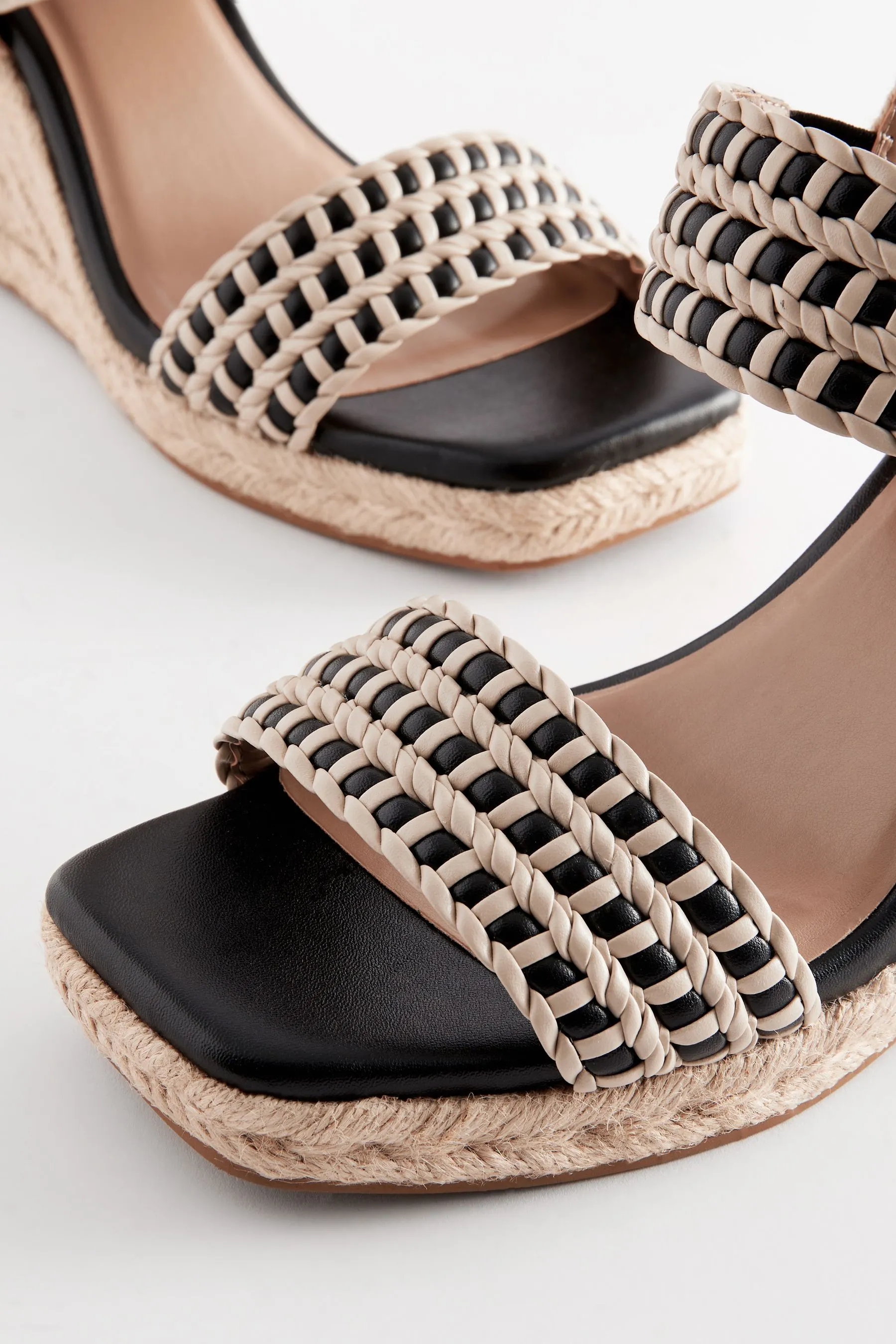 Forever Comfort® - Zeppe intrecciate con punta quadrata