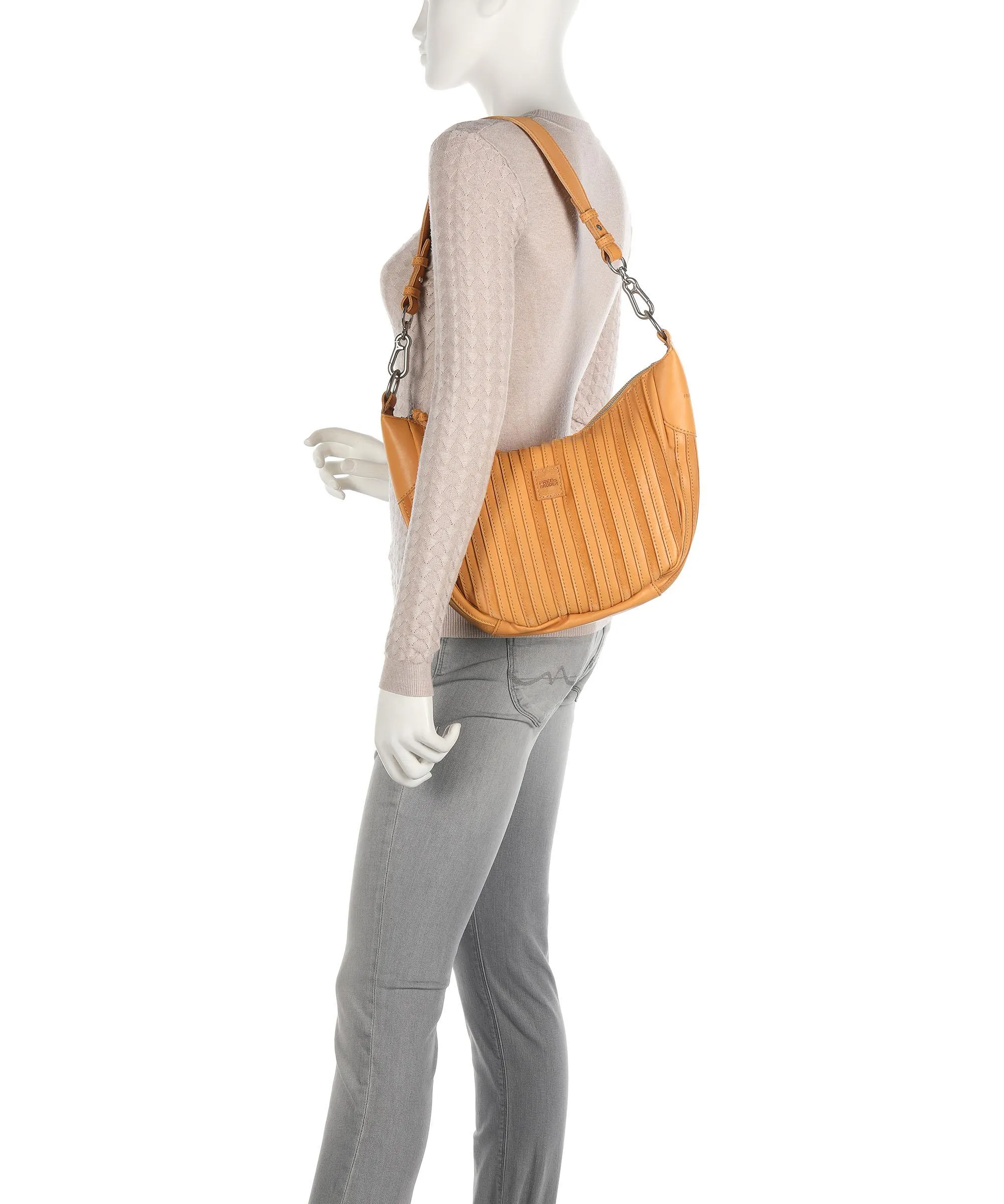  FredsBruder Ravi Borsa hobo pelle arancio  