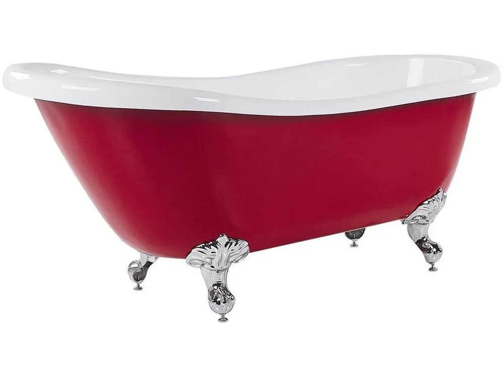 Freestanding Bath 1700 x 760 mm Red CAYMAN