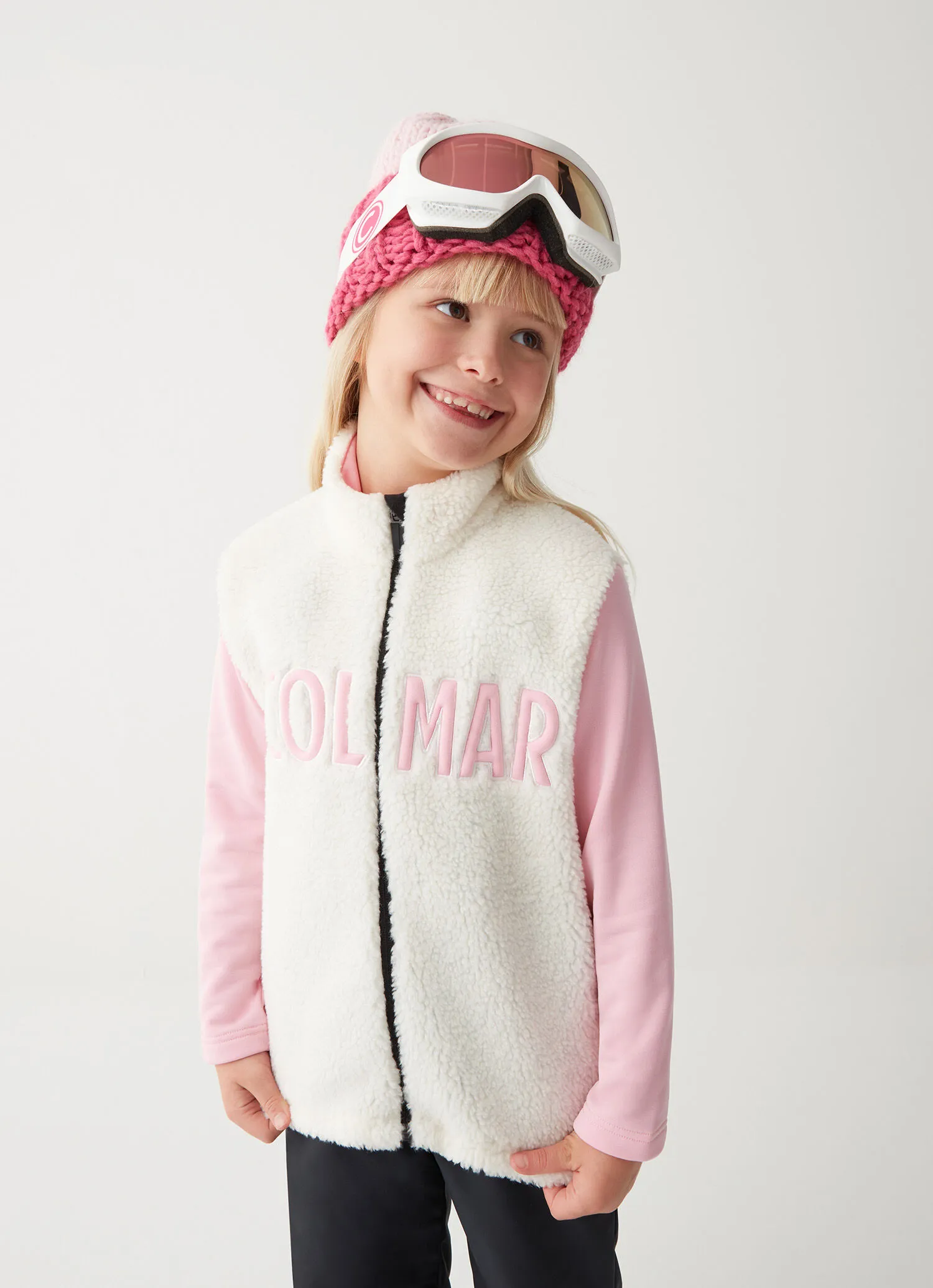 Full-zip ski sweatshirt in double-layer fabric