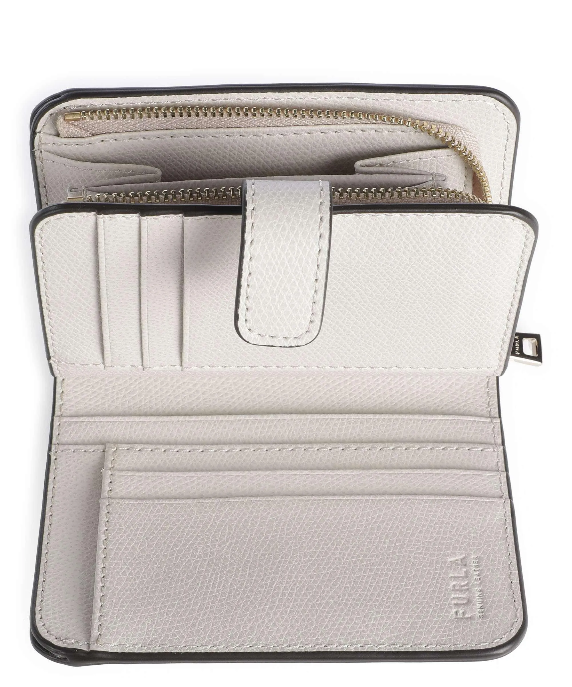 Furla Camelia S Portafoglio pelle granulata bianco  