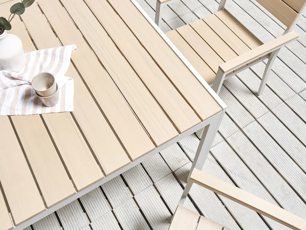 Garden Dining Table 150 x 90 cm Beige COMO