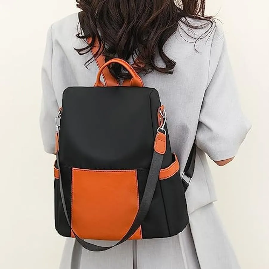 GDKKBIN Elegante-Zainetto-Capacità-Antifurto Borse a Zainetto In Nylon, Zaino Casual da Donna, Impermeabile Con Tracolla, Borsa 