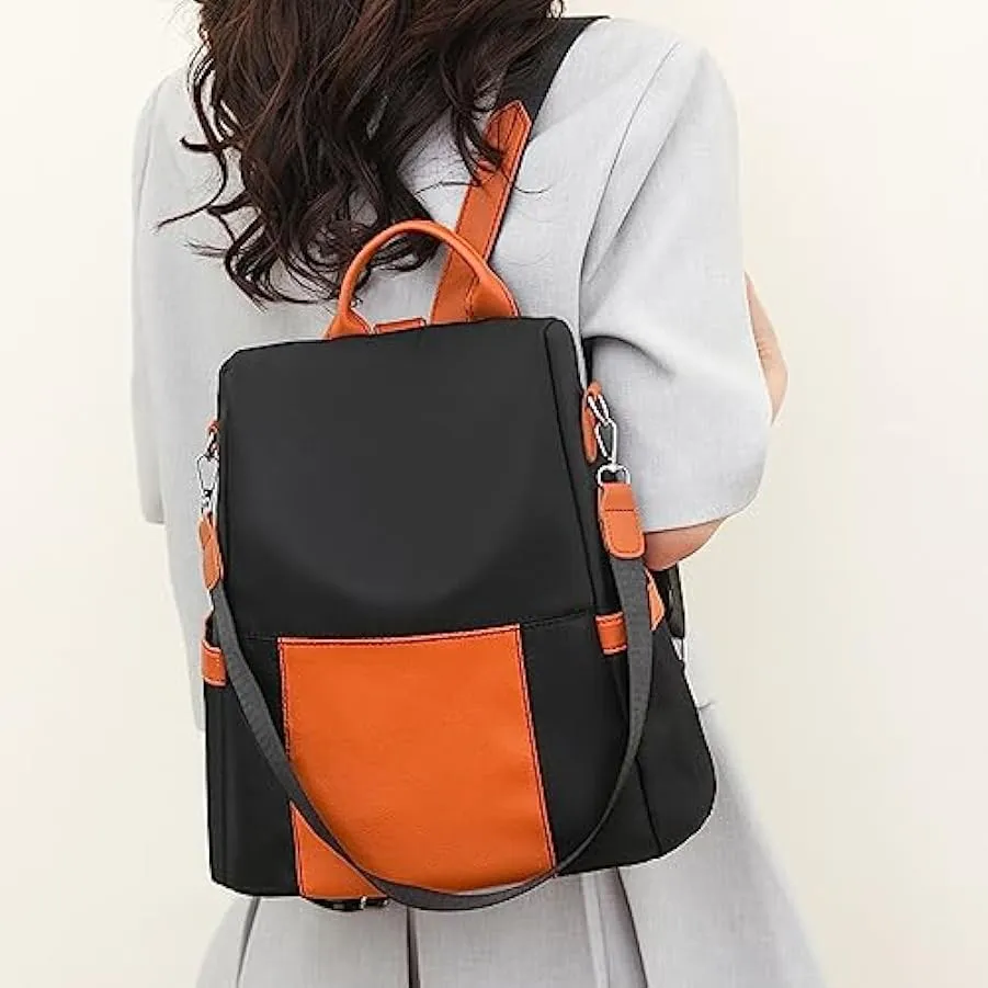 GDKKBIN Elegante-Zainetto-Capacità-Antifurto Borse a Zainetto In Nylon, Zaino Casual da Donna, Impermeabile Con Tracolla, Borsa 