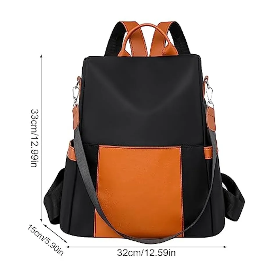 GDKKBIN Elegante-Zainetto-Capacità-Antifurto Borse a Zainetto In Nylon, Zaino Casual da Donna, Impermeabile Con Tracolla, Borsa 