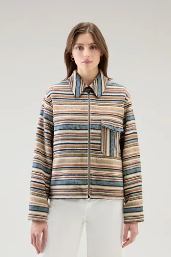 Giacca a camicia Gentry in misto cotone riciclato Manteco                                                                       