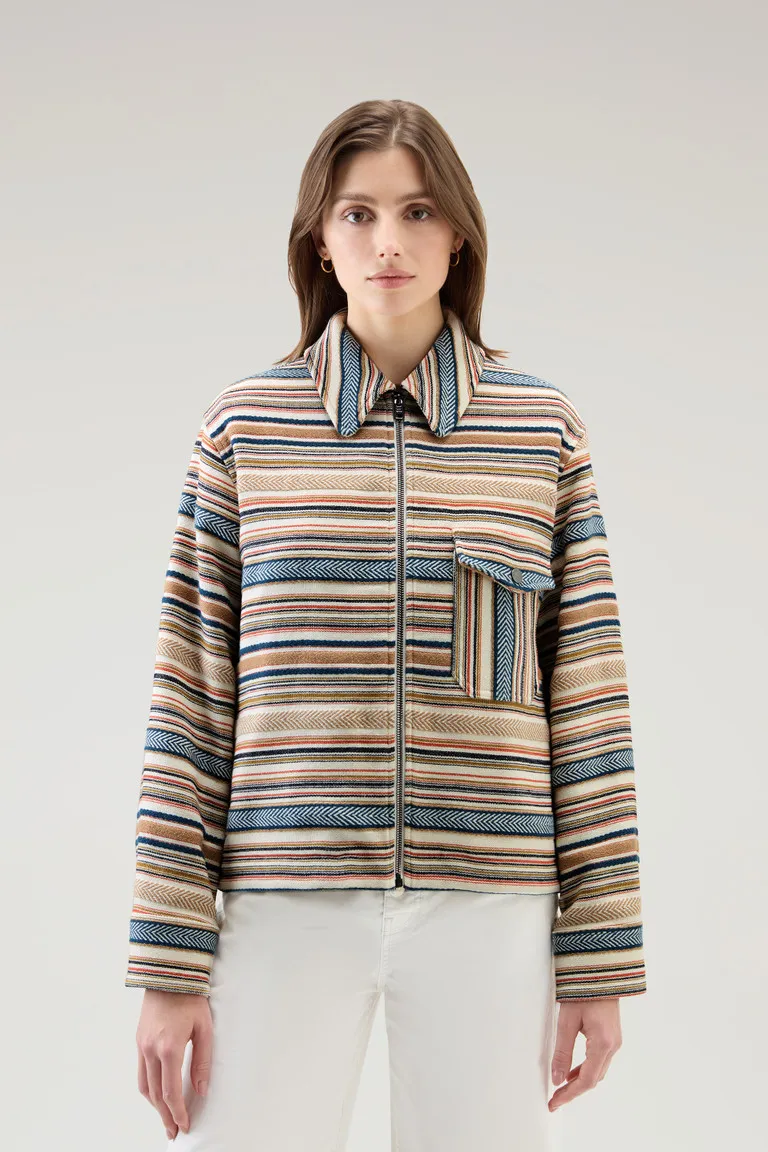 Giacca a camicia Gentry in misto cotone riciclato Manteco                                                                       