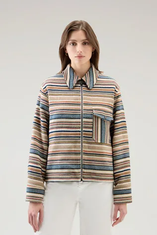 Giacca a camicia Gentry in misto cotone riciclato Manteco                                                                       