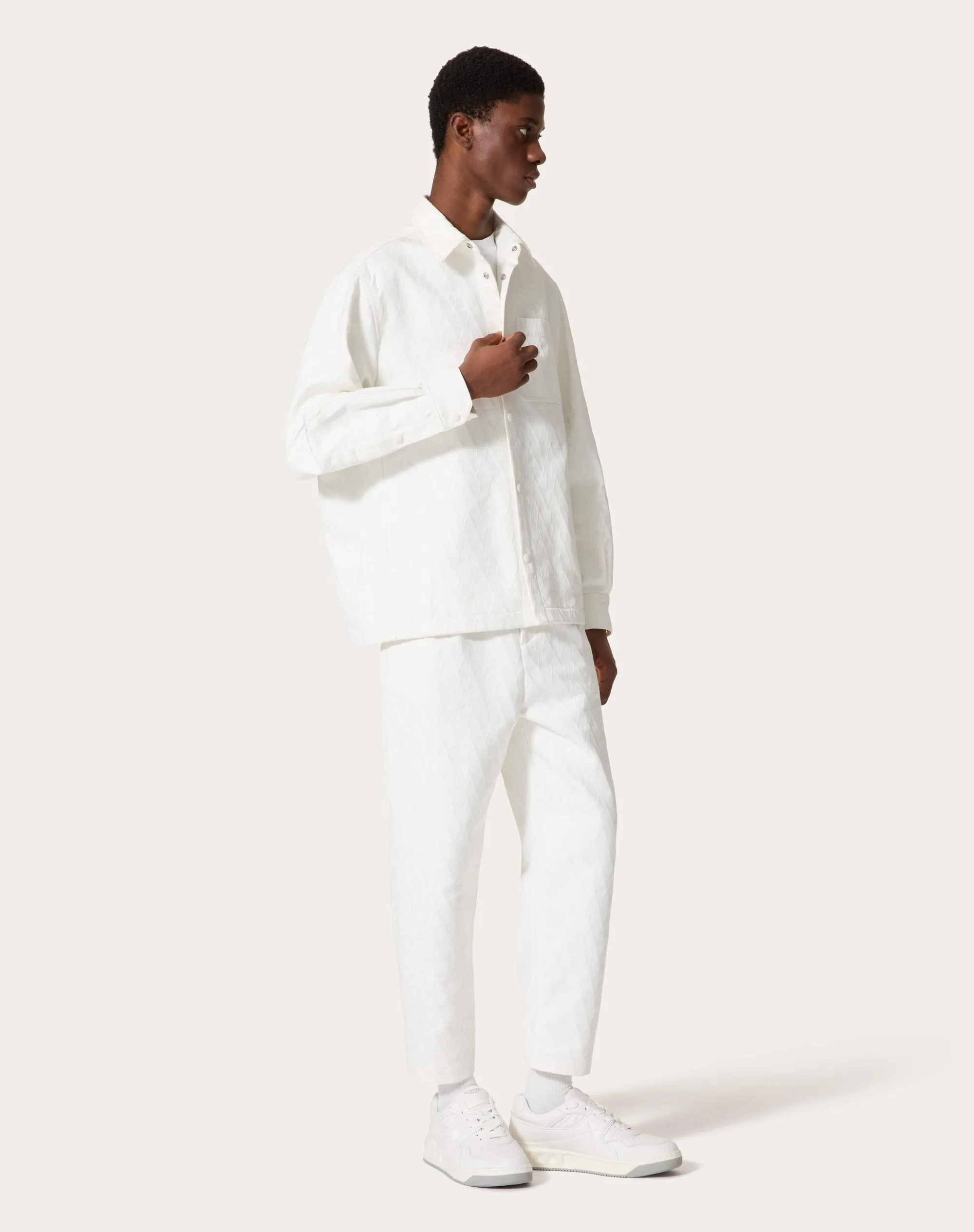 GIACCA CAMICIA IN CANVAS DI COTONE CON MOTIVO TOILE ICONOGRAPHE
