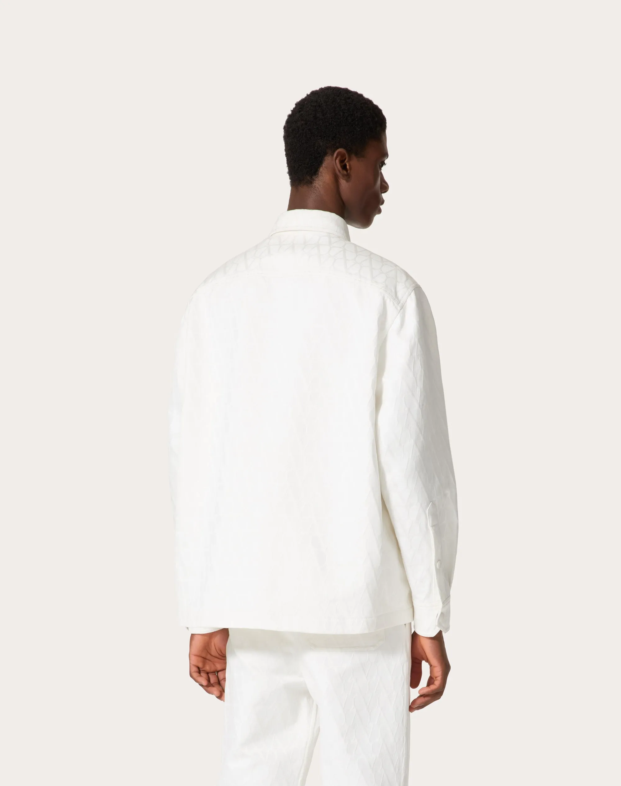 GIACCA CAMICIA IN CANVAS DI COTONE CON MOTIVO TOILE ICONOGRAPHE