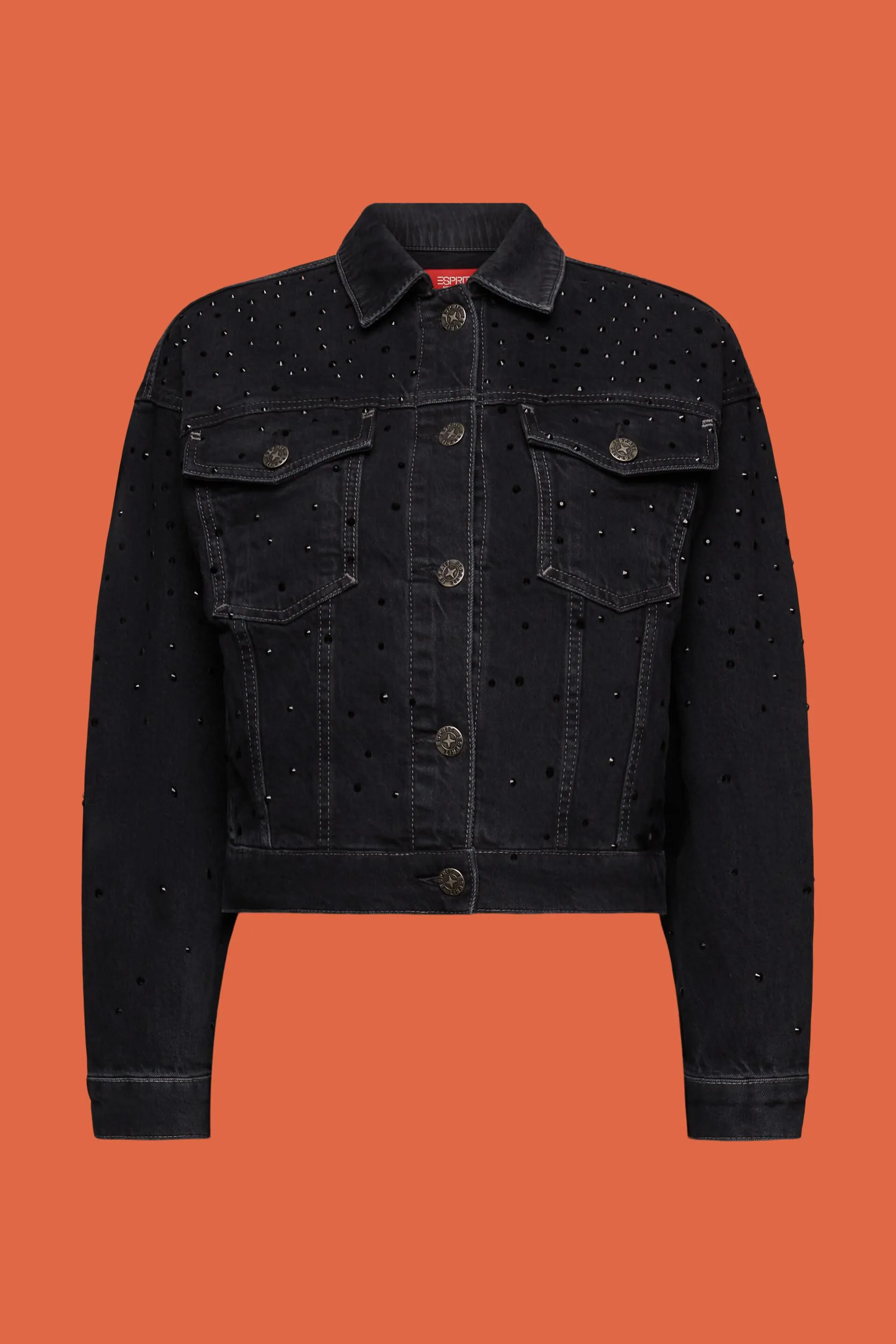 Giacca denim con strass