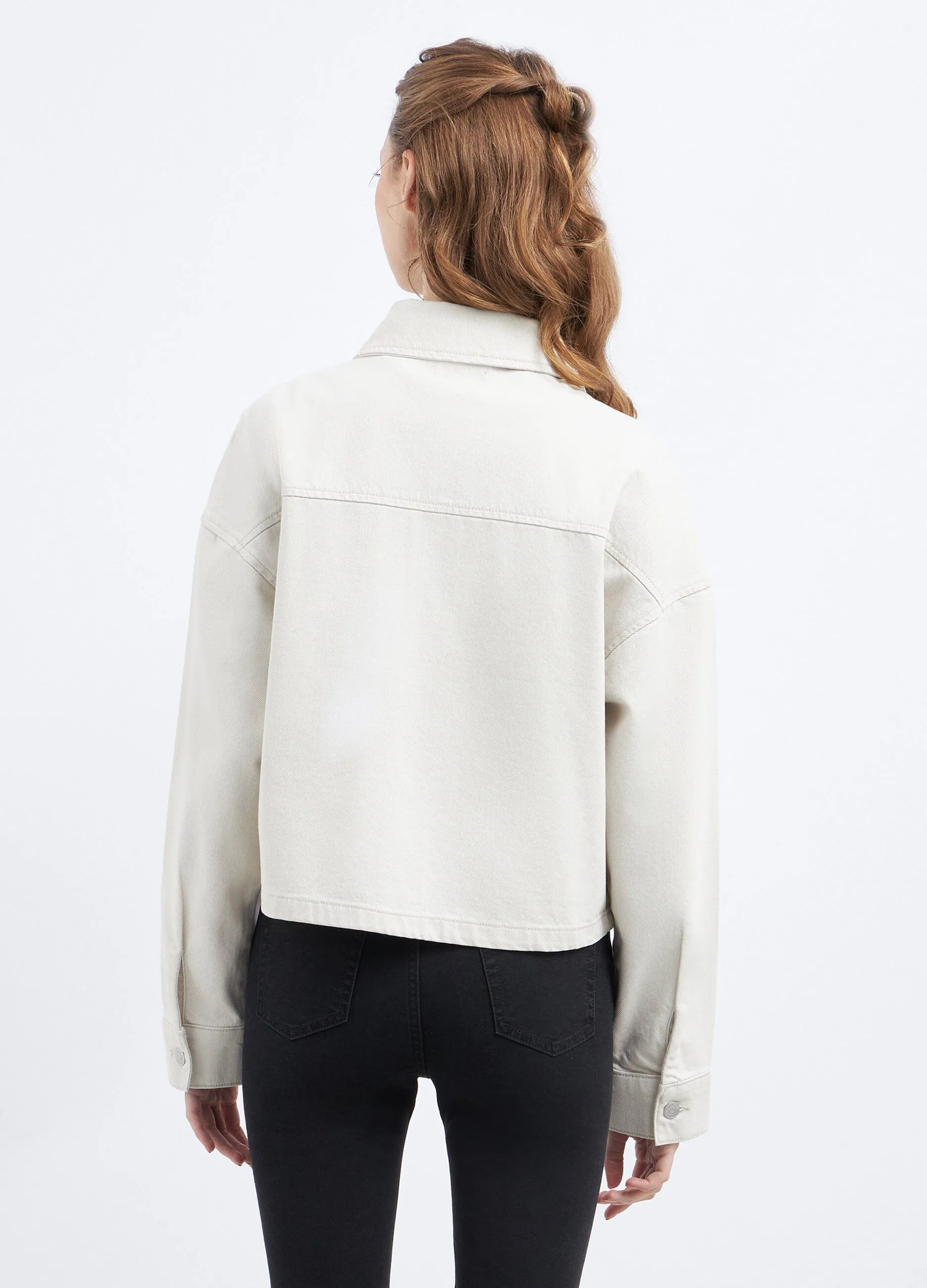 Giacca in denim di puro cotone donna