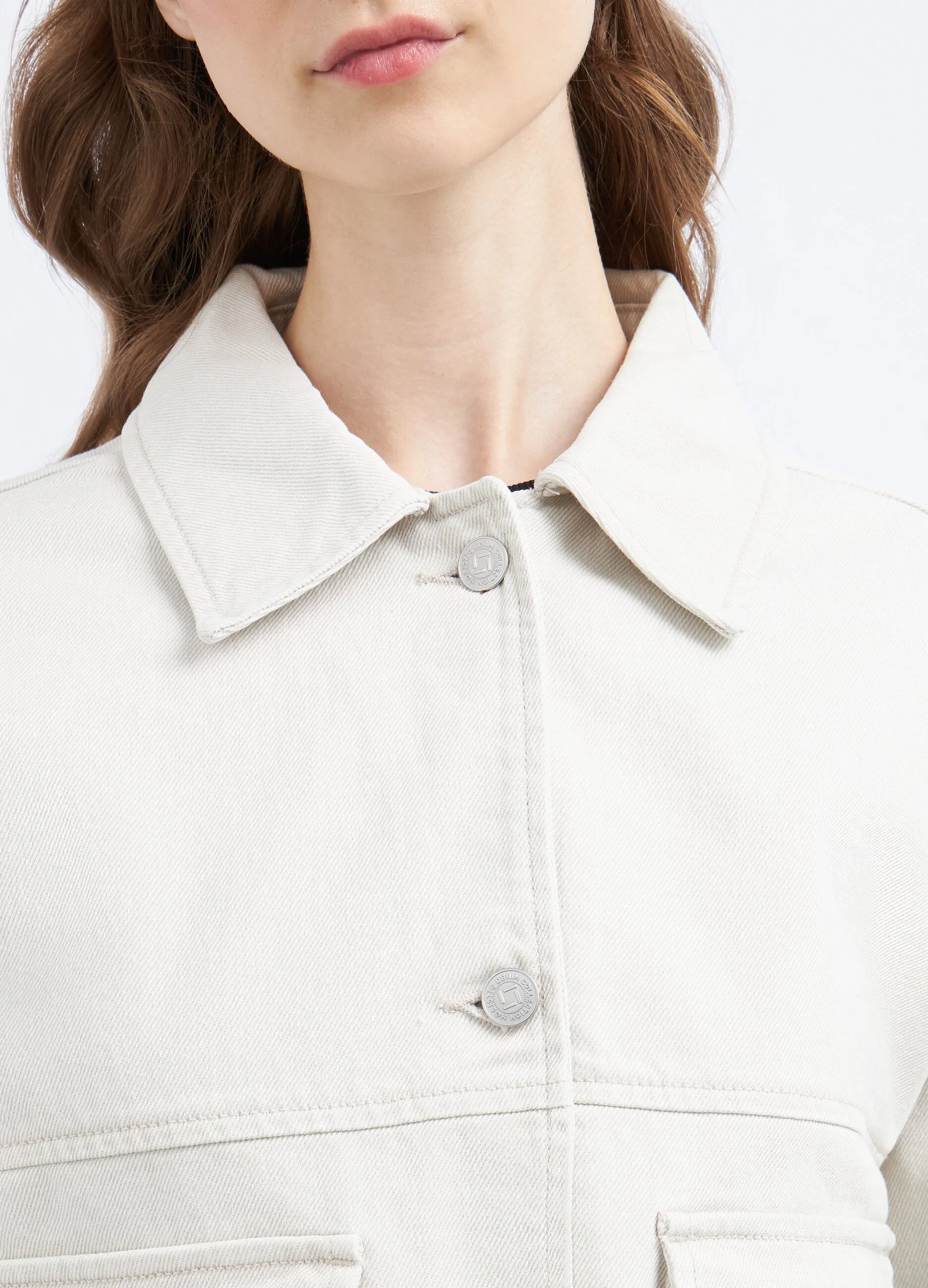 Giacca in denim di puro cotone donna