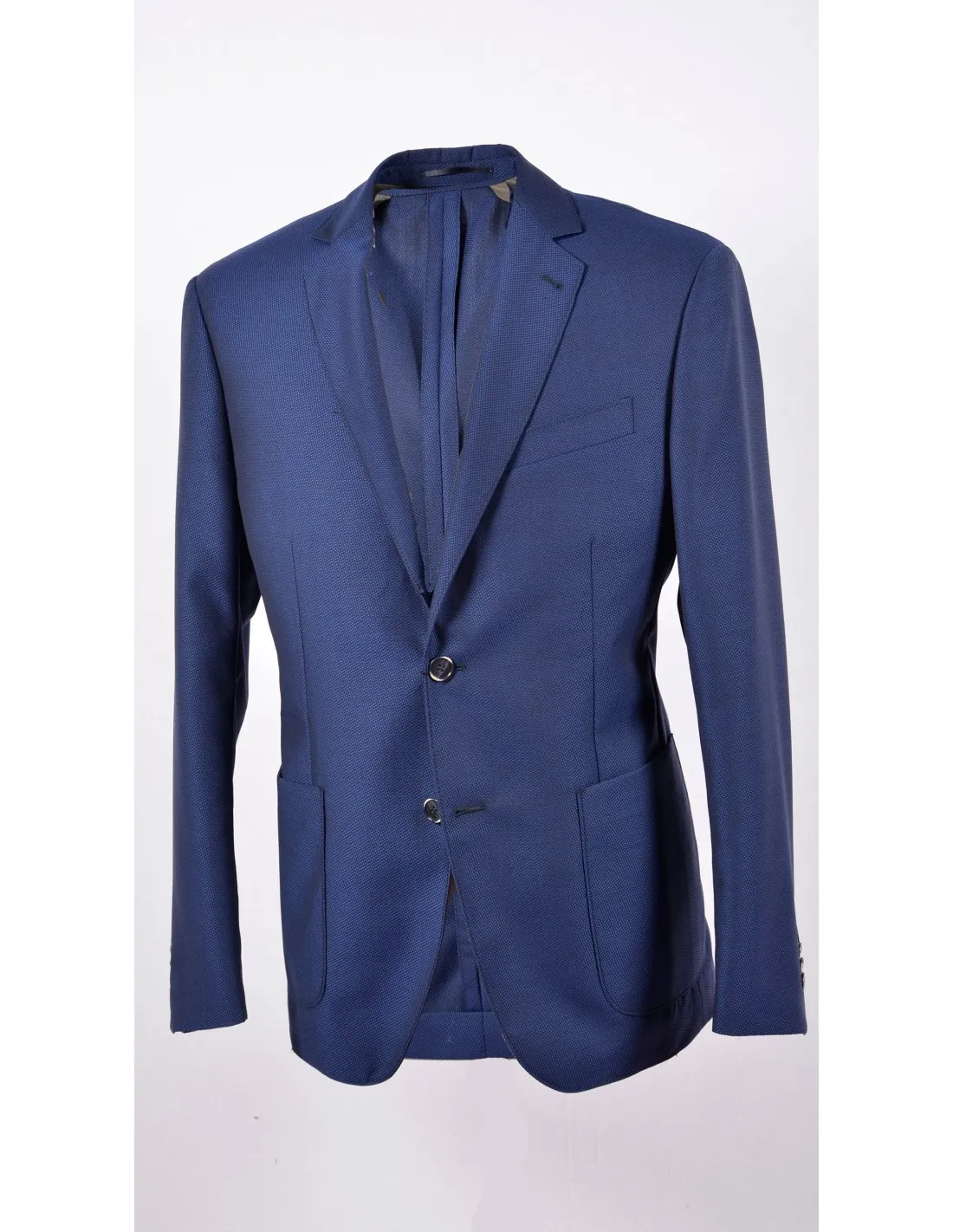 Giacca in lana sfoderata mod caravaggio bluette p/e