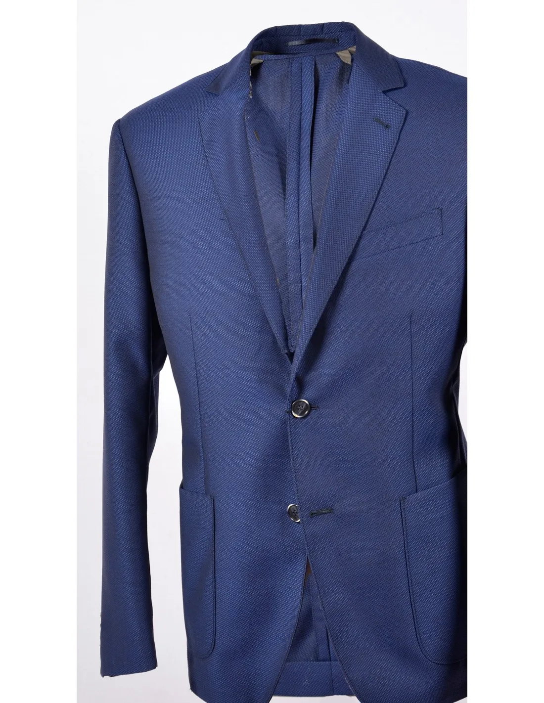 Giacca in lana sfoderata mod caravaggio bluette p/e