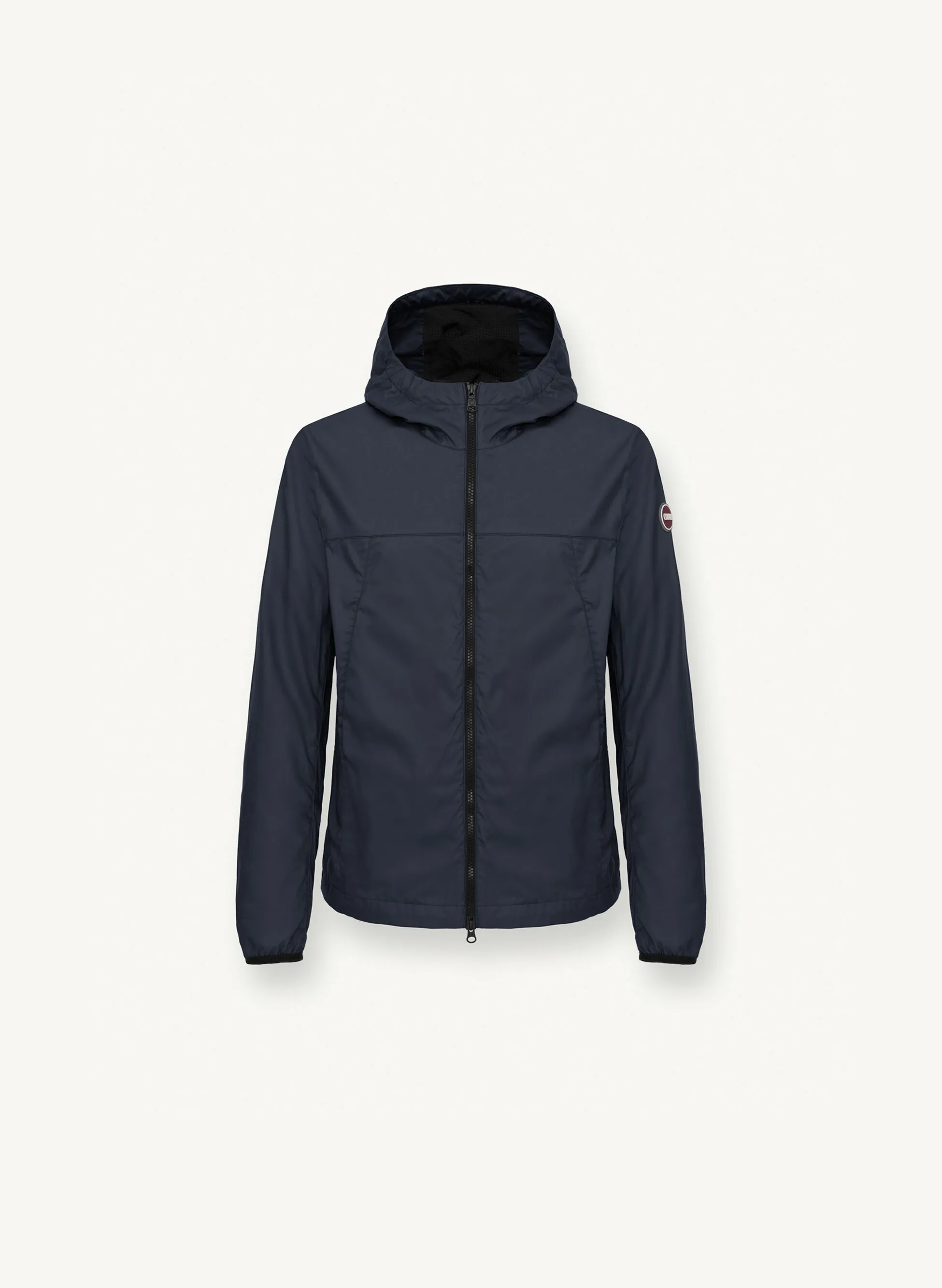 giacca in twill di cotone con cappuccio