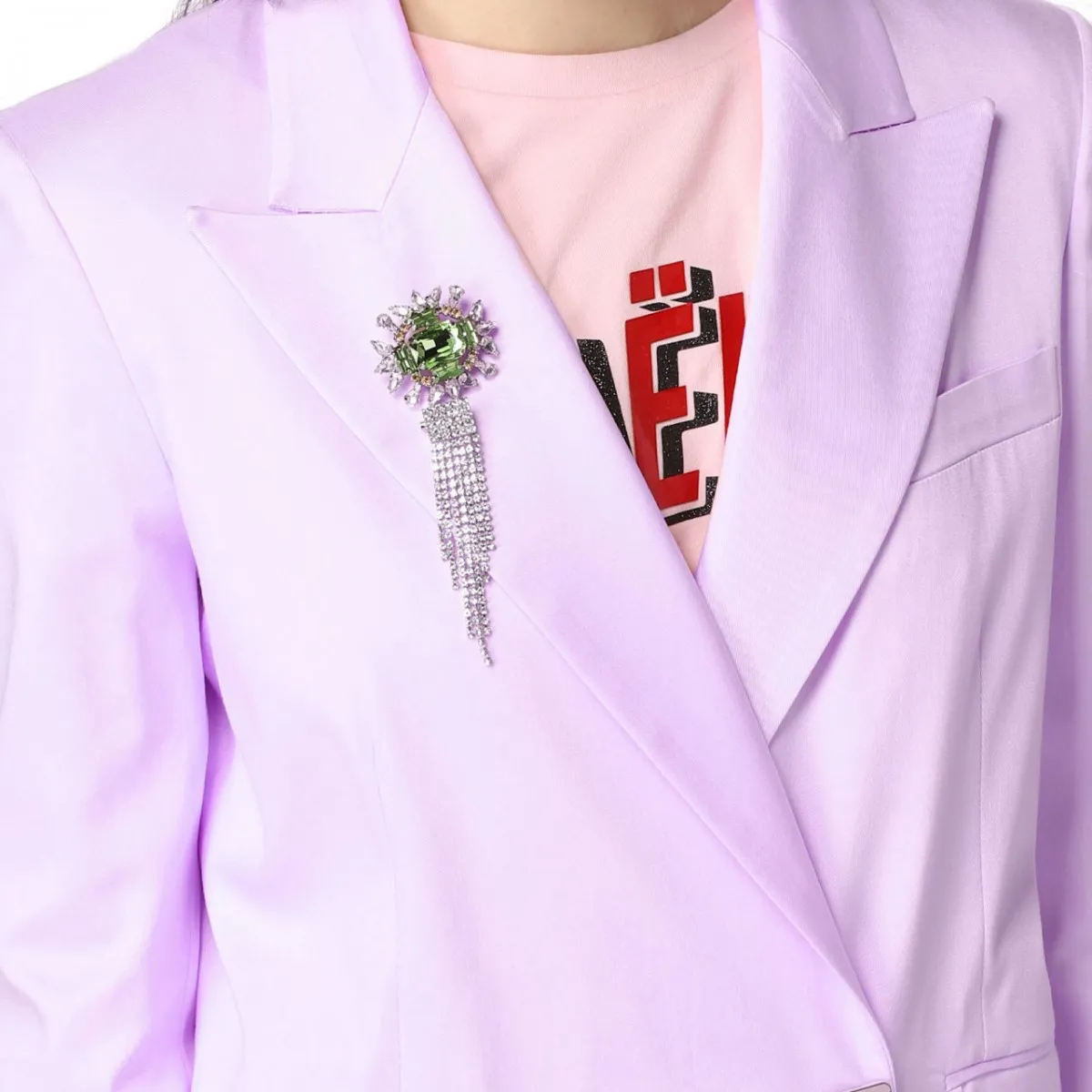 Giacca In Twill Di Cotone, Viola