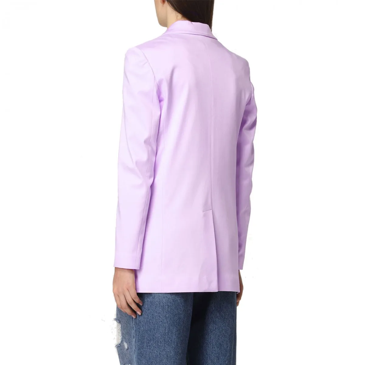 Giacca In Twill Di Cotone, Viola