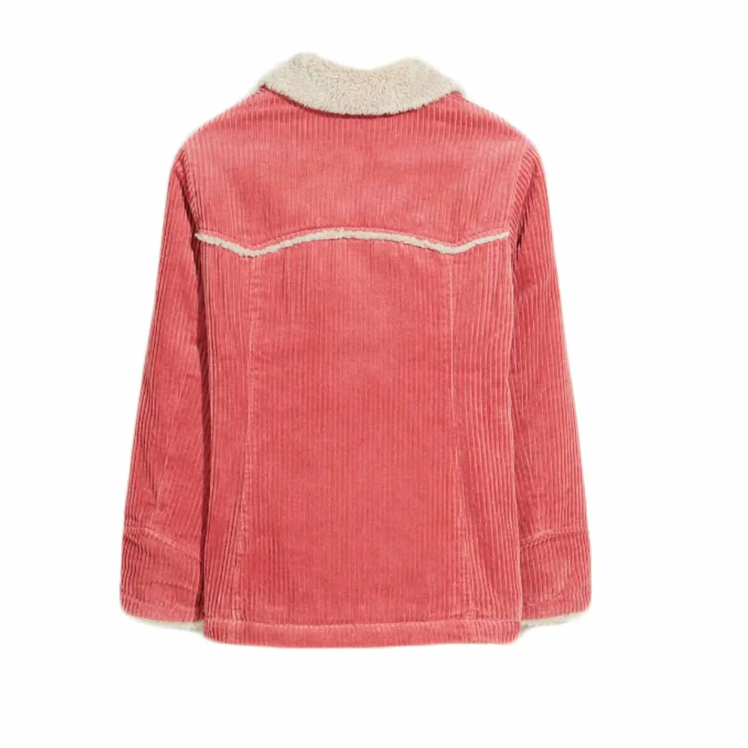 Giacca Softy Rosa E Beige In Velluto E Teddy