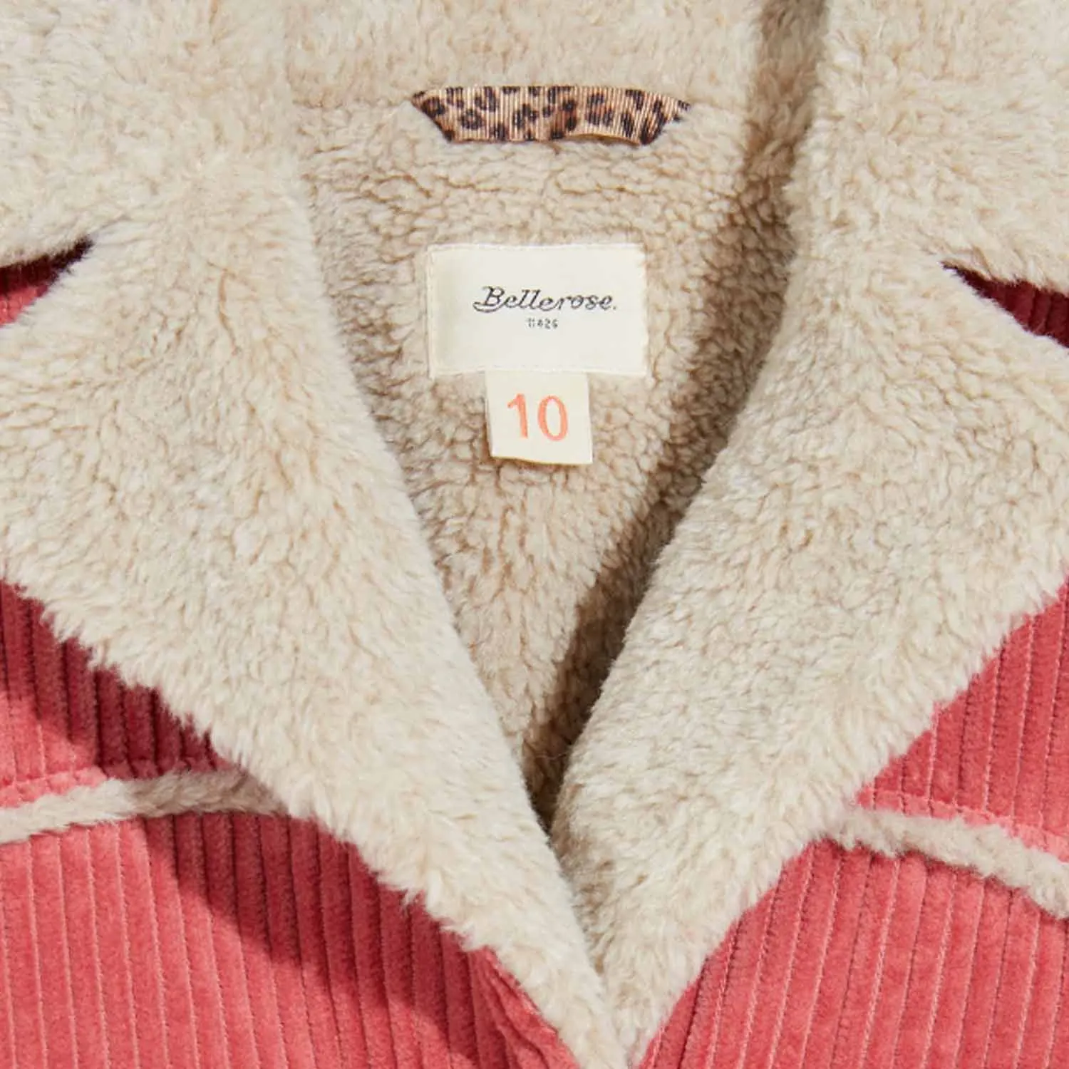 Giacca Softy Rosa E Beige In Velluto E Teddy