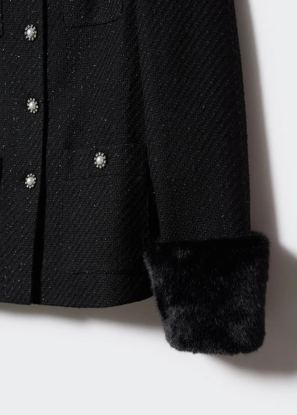 Giacca tweed bottoni gioiello