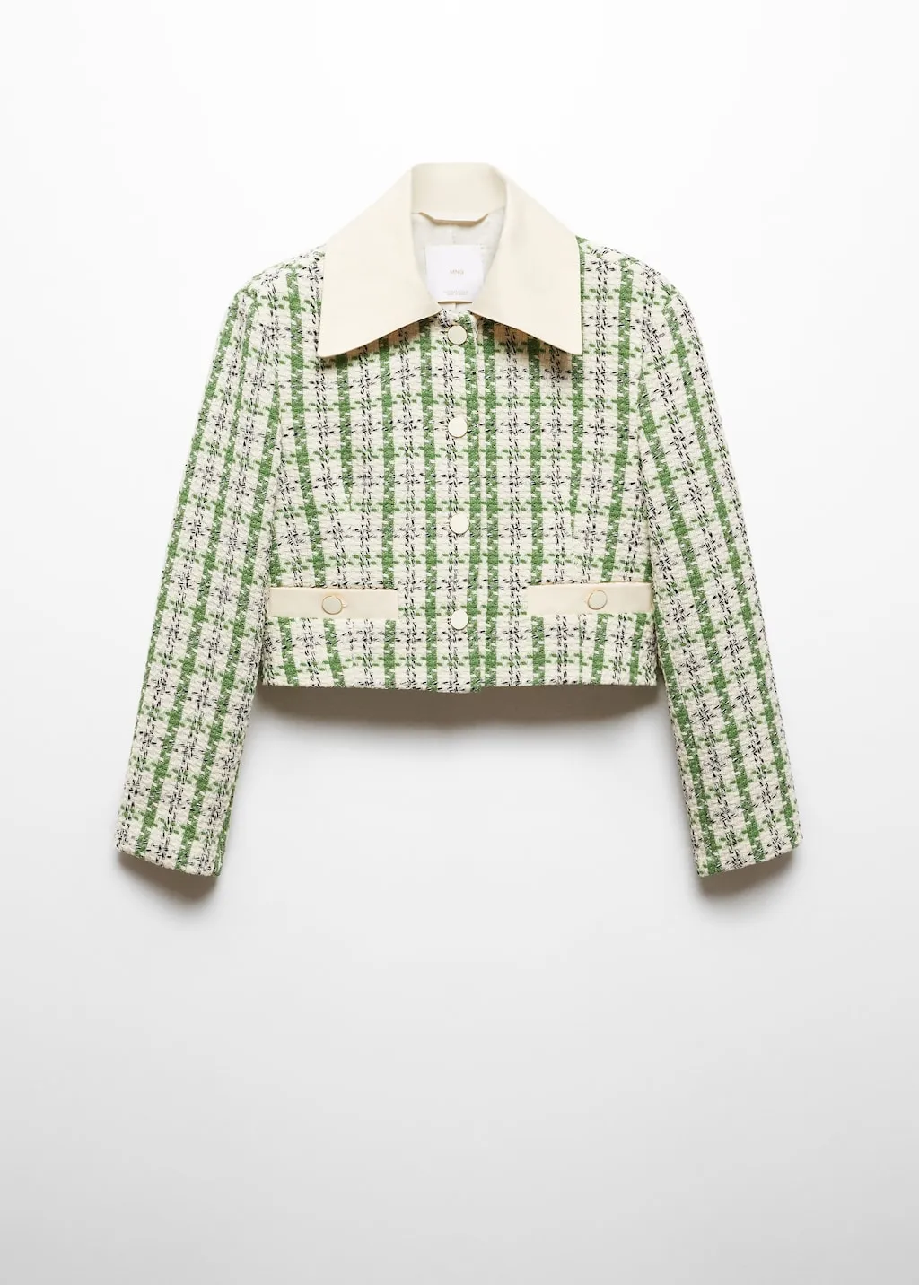 Giacca tweed collo camicia
