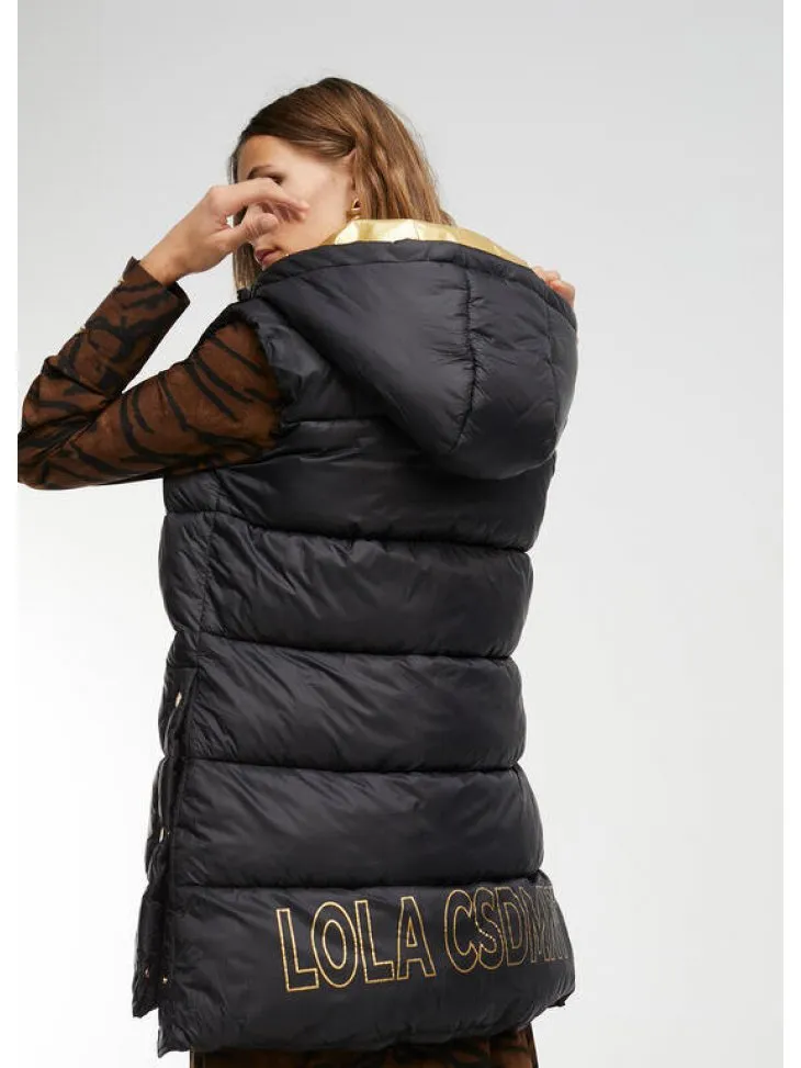 GILET IMBOTTITO CON DETTAGLI ORO