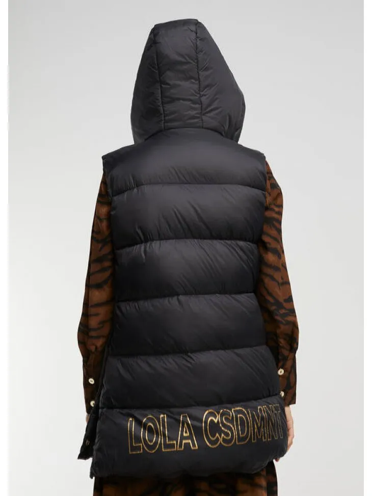 GILET IMBOTTITO CON DETTAGLI ORO