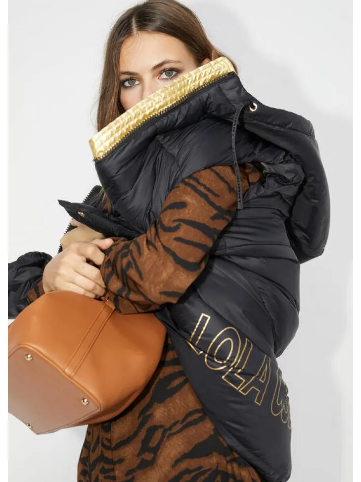 GILET IMBOTTITO CON DETTAGLI ORO